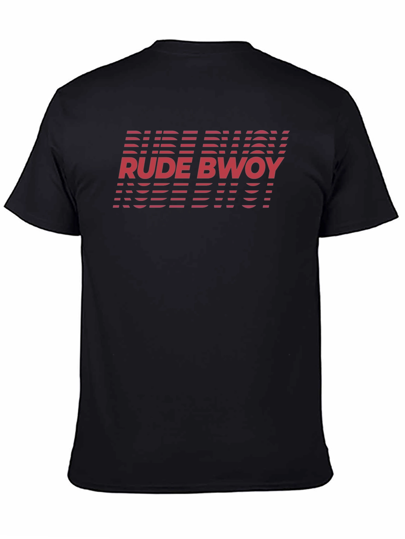 Black Rude Bwoy Graphic Tee - Black Cotton T-Shirt view 4