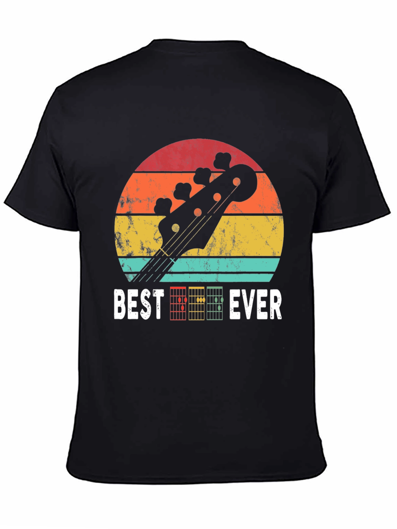 Black Best Guitar Ever T-Shirt - Retro Music Lover Tee view 4