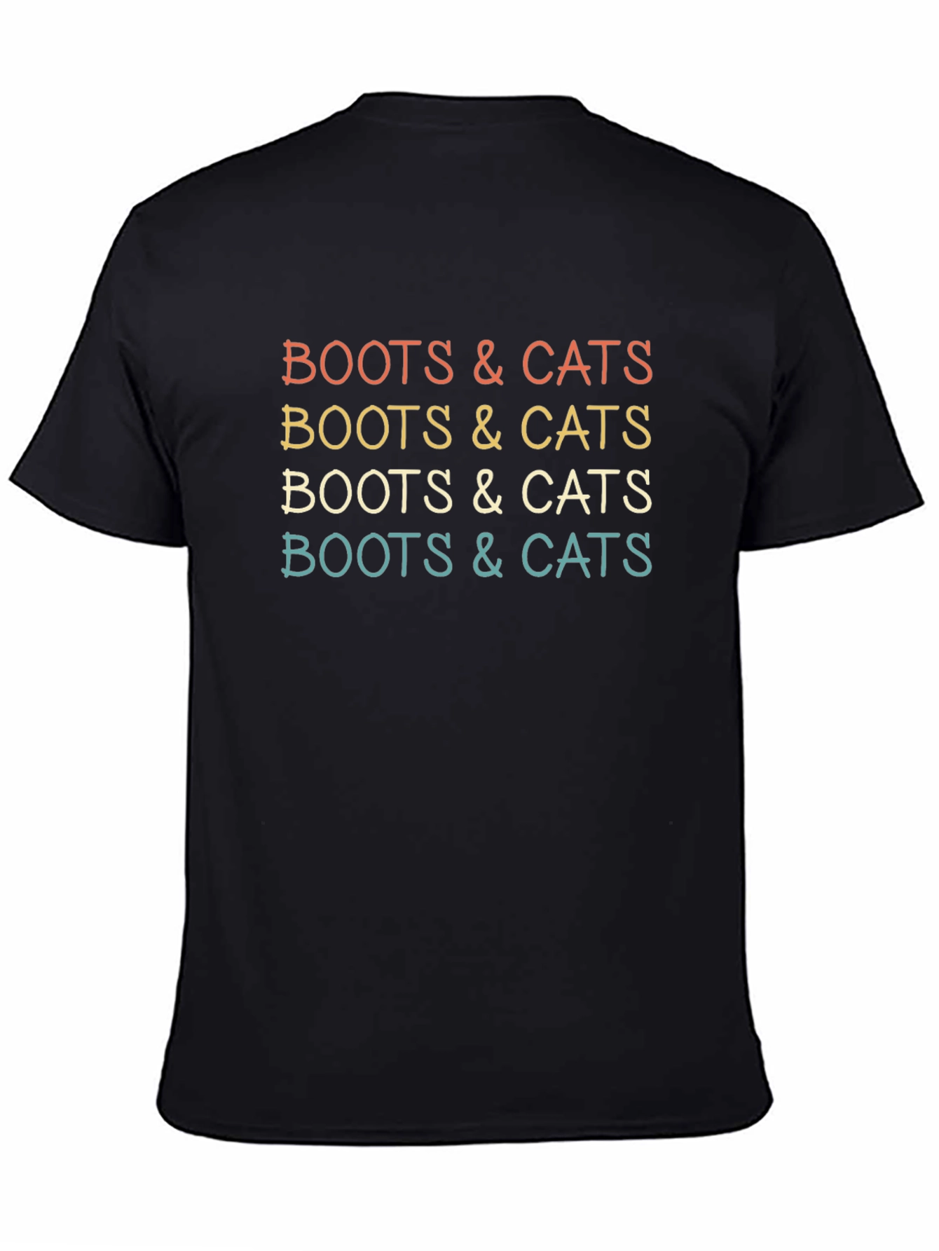 Black Boots & Cats Graphic Tee - Retro Style view 4
