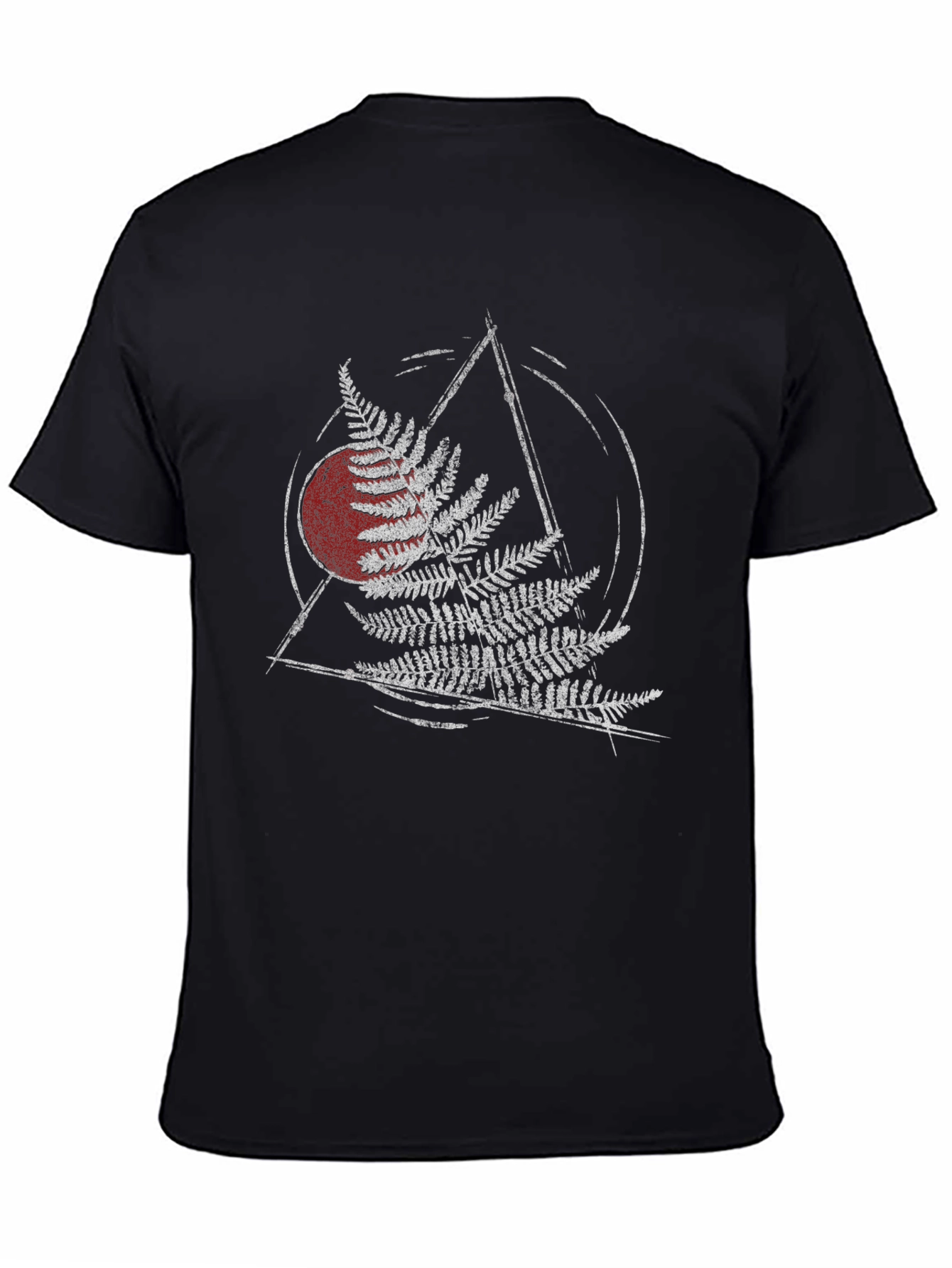 Black Fern Graphic Tee - Modern Botanical Design view 4