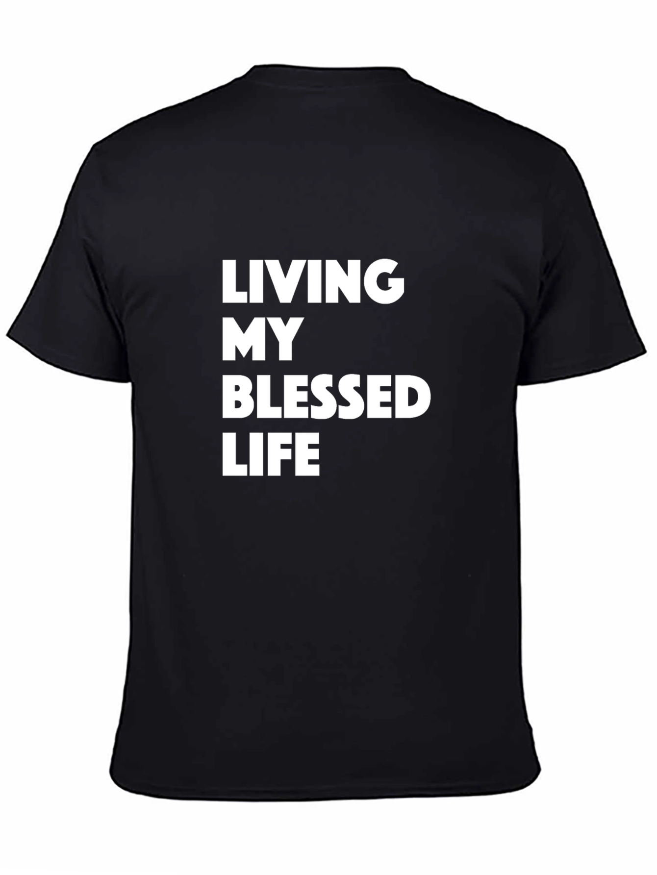 Black Blessed Life Black T-Shirt view 4