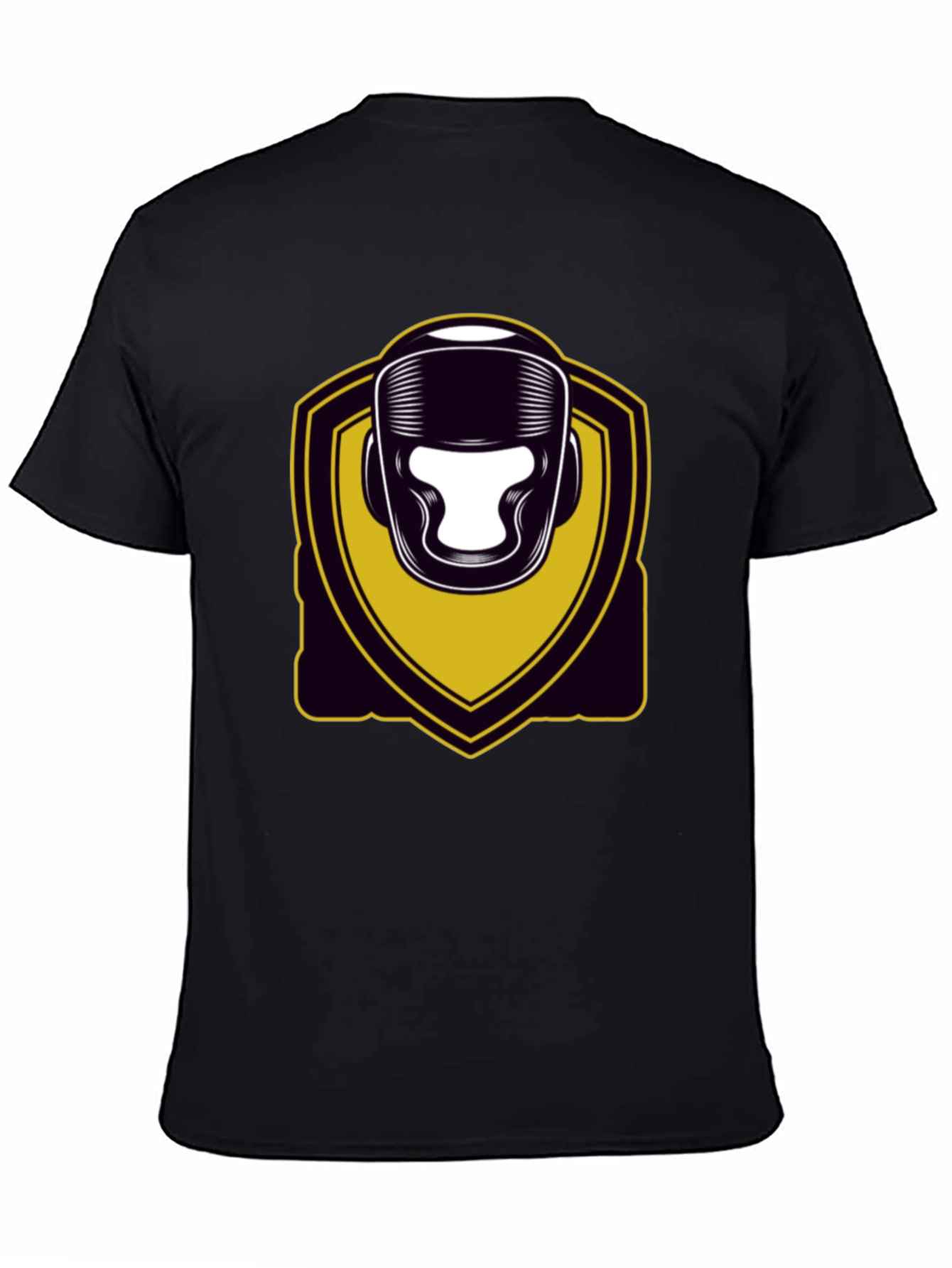 Black Boxing Helmet Graphic Tee - Black view 4