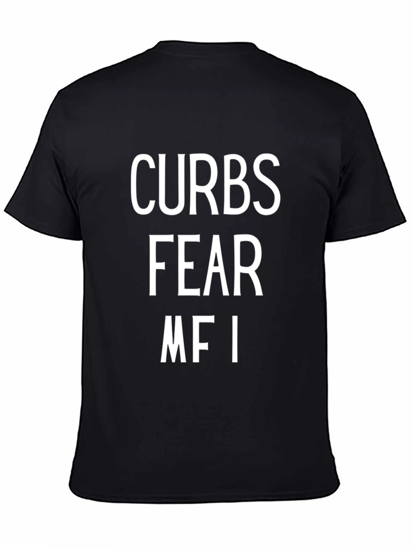 Black Curbs Fear MFI Graphic Tee - Black Cotton T-Shirt view 4