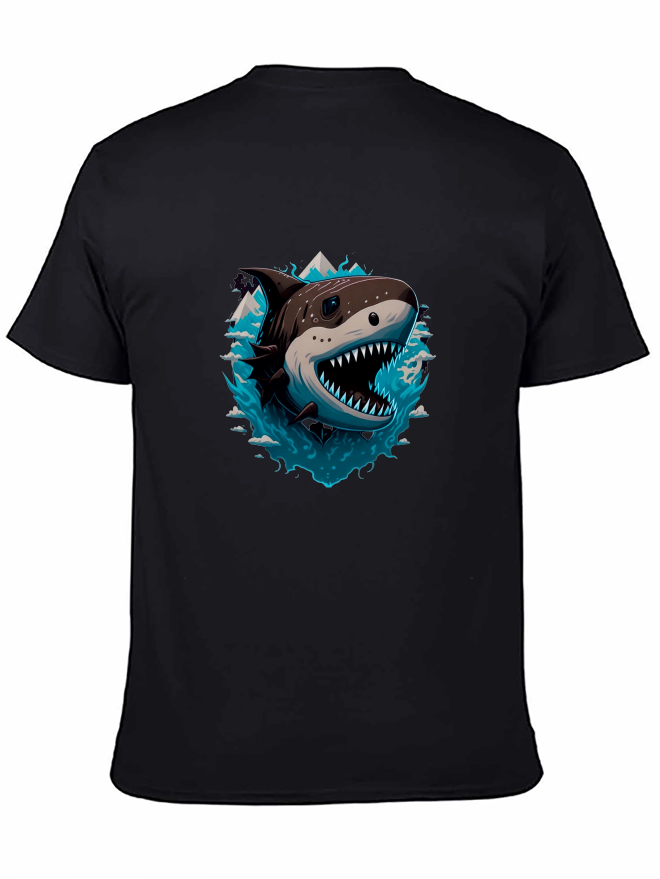 Black Shark T-Shirt - Fierce Graphic Tee view 4