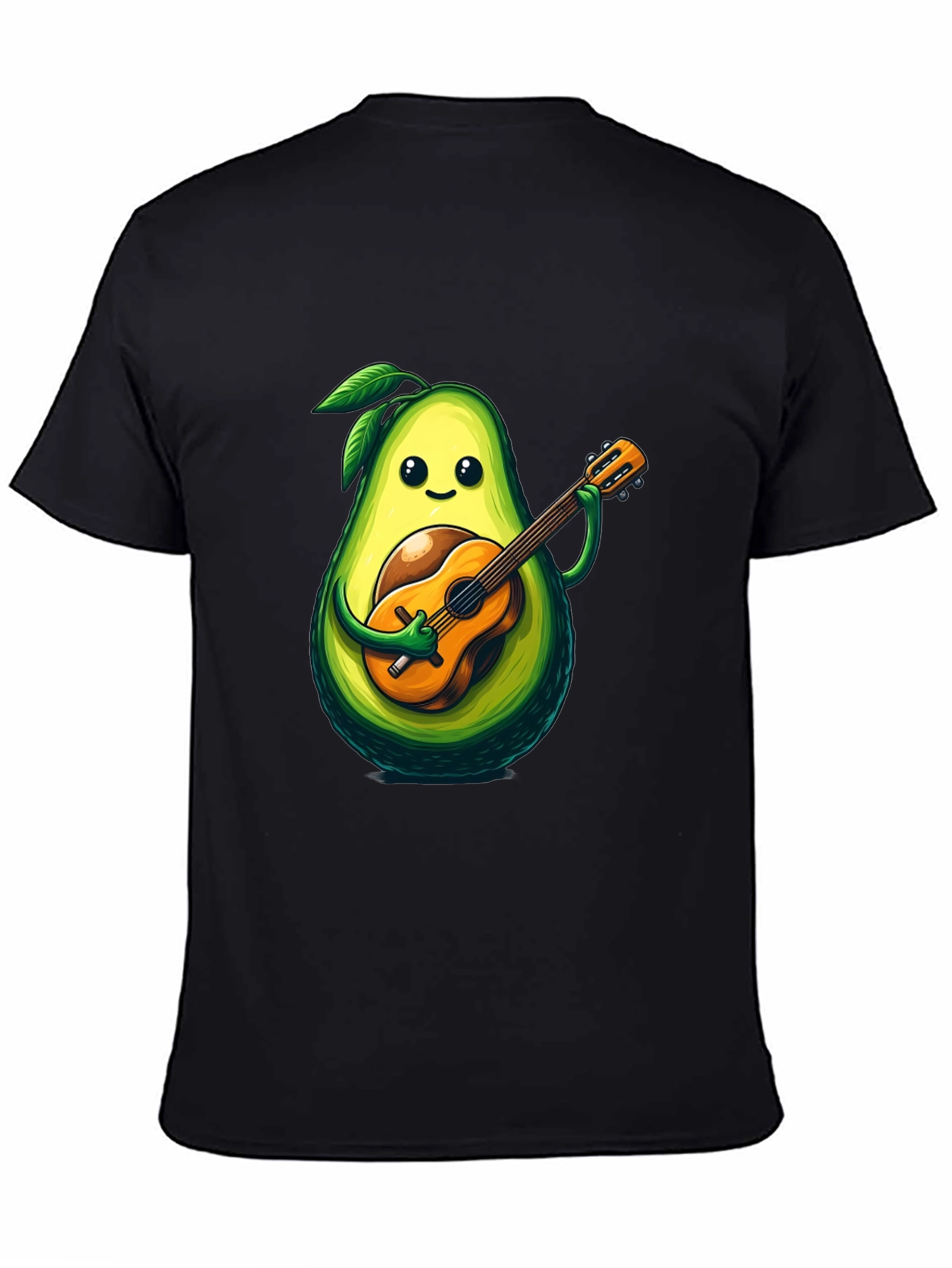 Black Avocado Guitar Player Graphic T-Shirt view 4