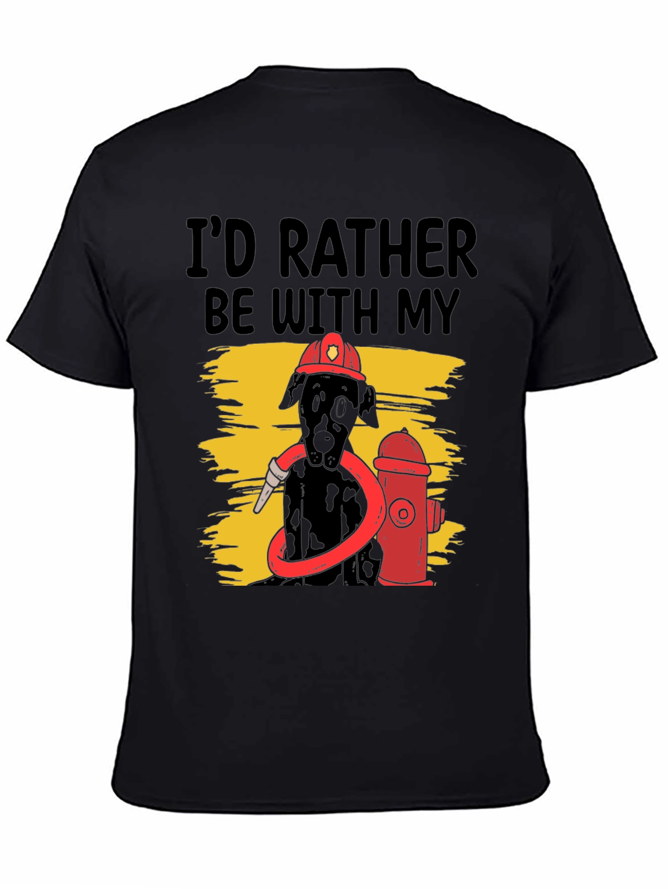 Black Dog Firefighter Graphic Tee view 4