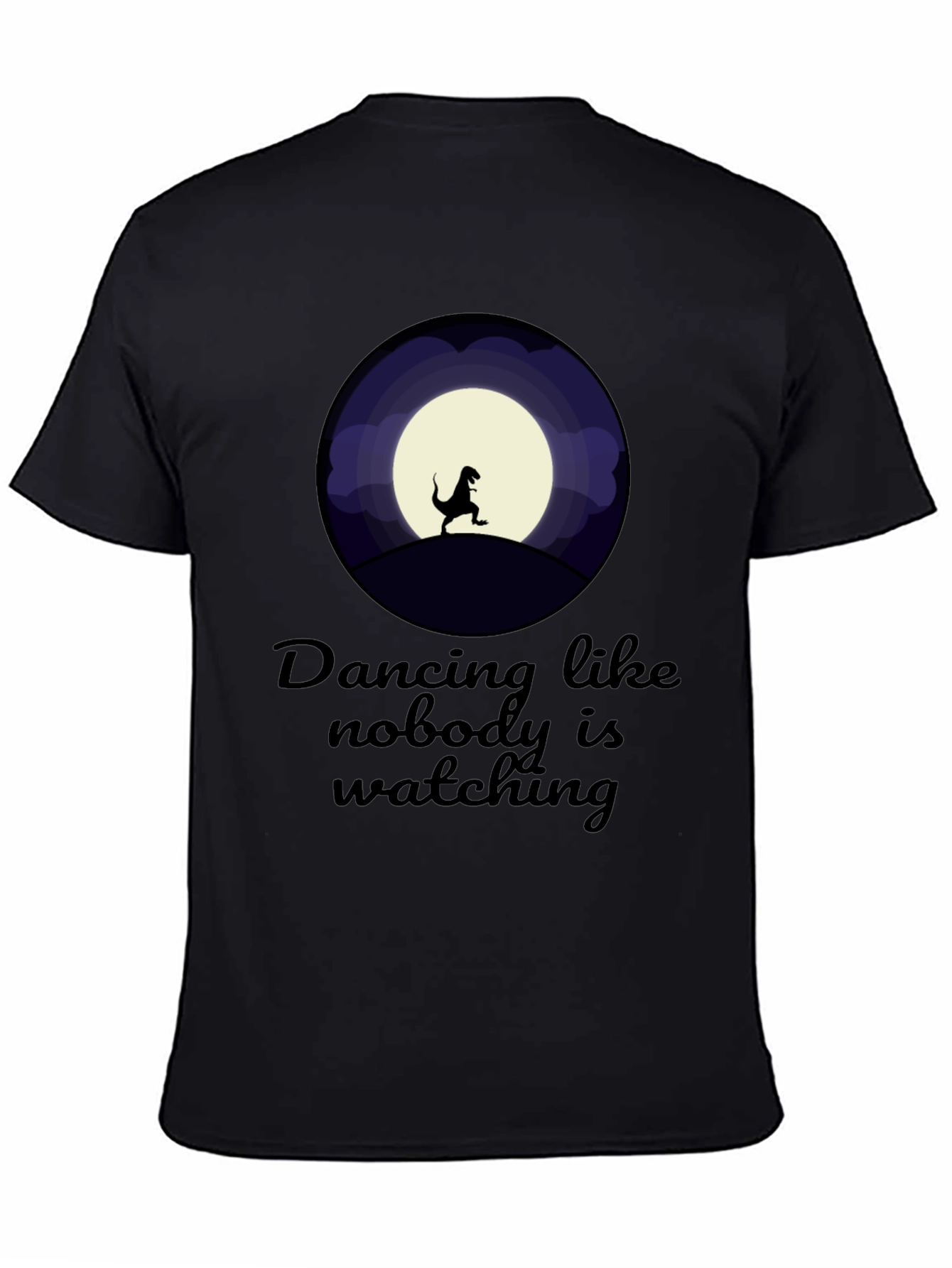 Black Dancing Dinosaur T-Shirt view 4