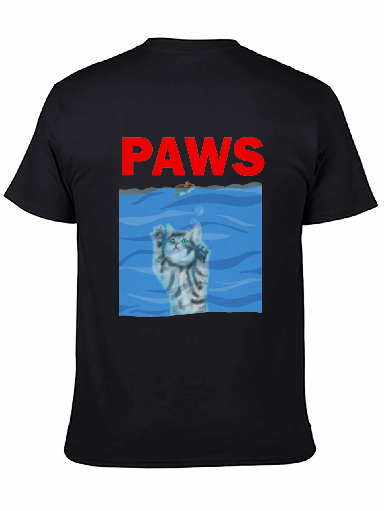 Black Paws Cat Parody T-Shirt  view 4