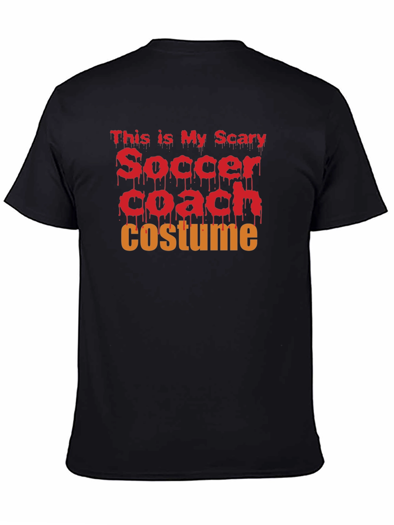 Black This Is My Scary Soccer Coach Costume T-Shirt view 4