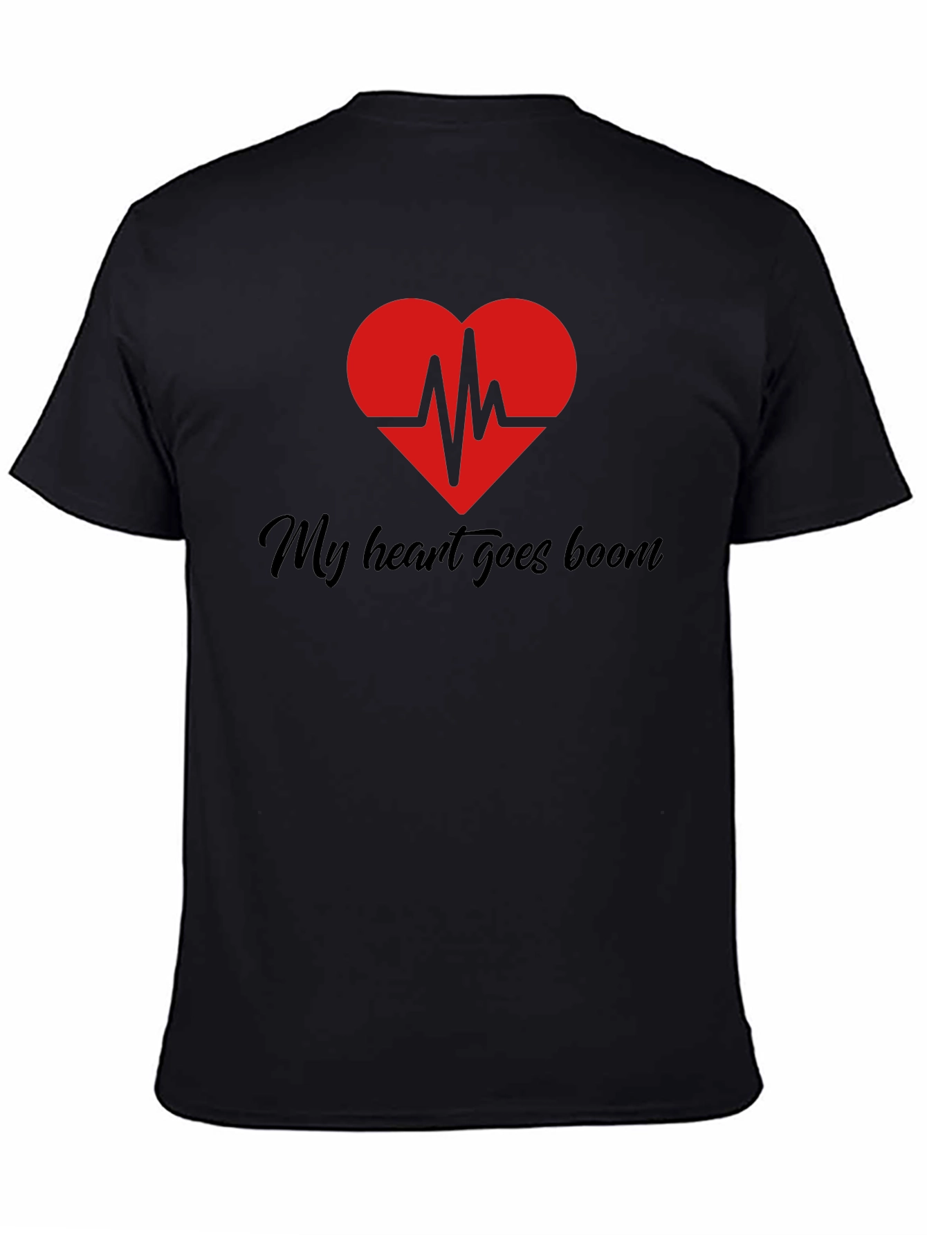 Black My Heart Goes Boom Graphic T-Shirt view 4