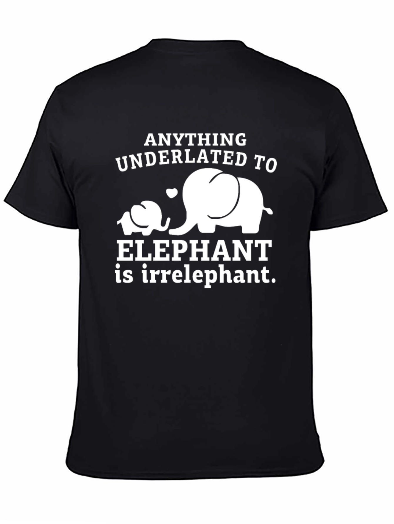 Black Irrelephant Men's Black T-Shirt view 4