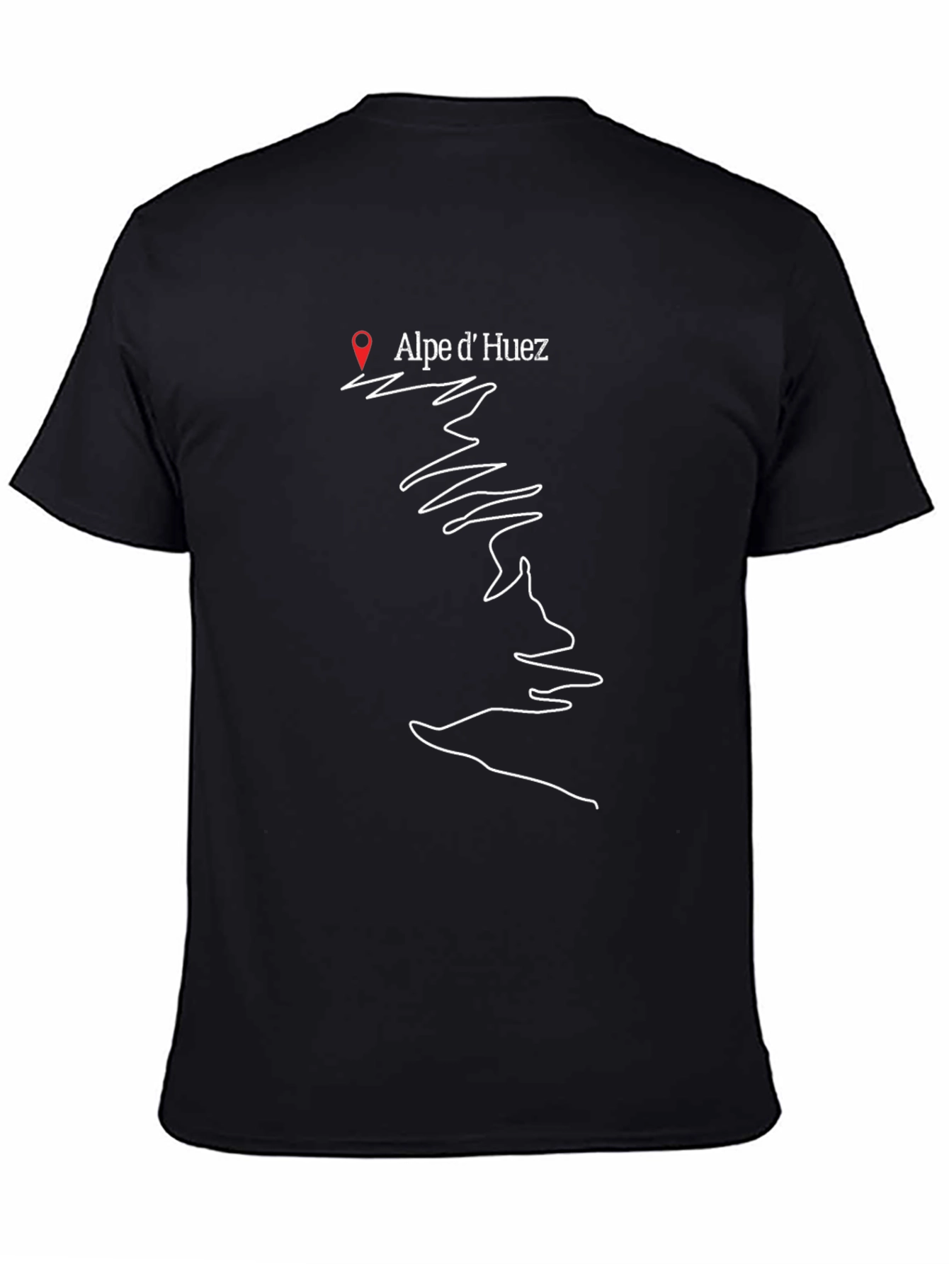 Black Alpe d'Huez Black T-Shirt Cycling Gift view 4