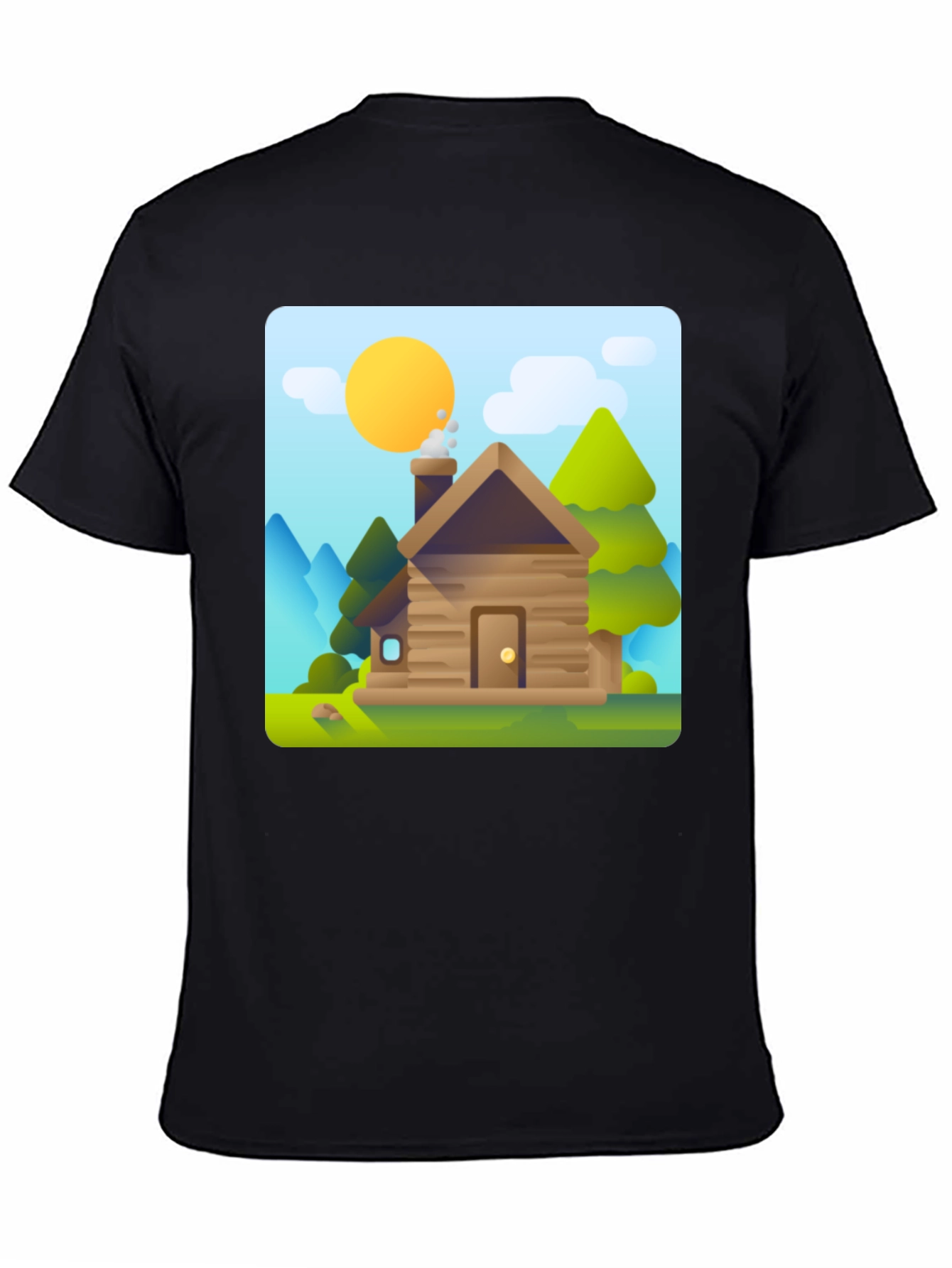 Black Cabin in the Woods Graphic Tee view 4