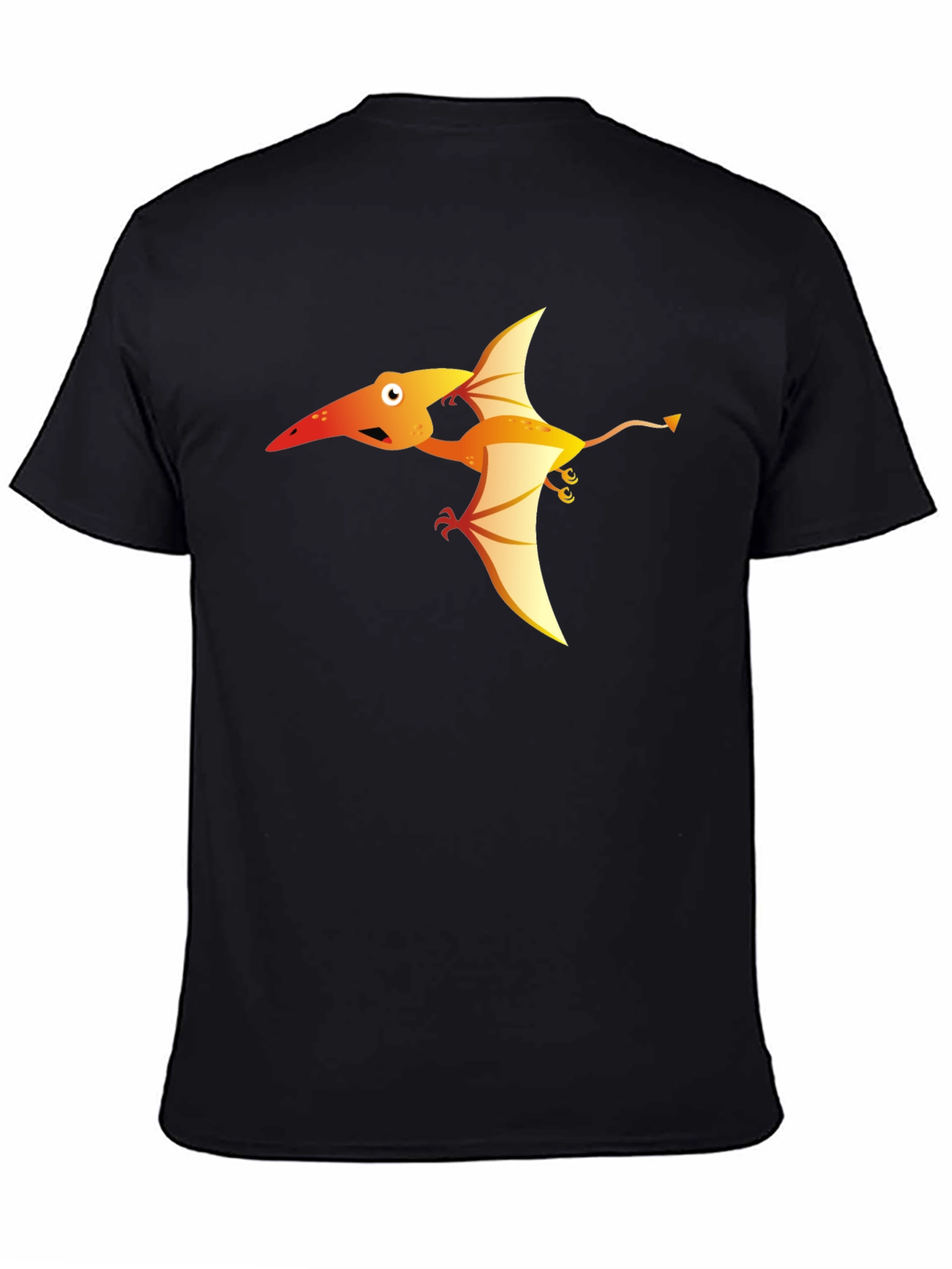 Black Cartoon Pterodactyl Graphic Tee view 4