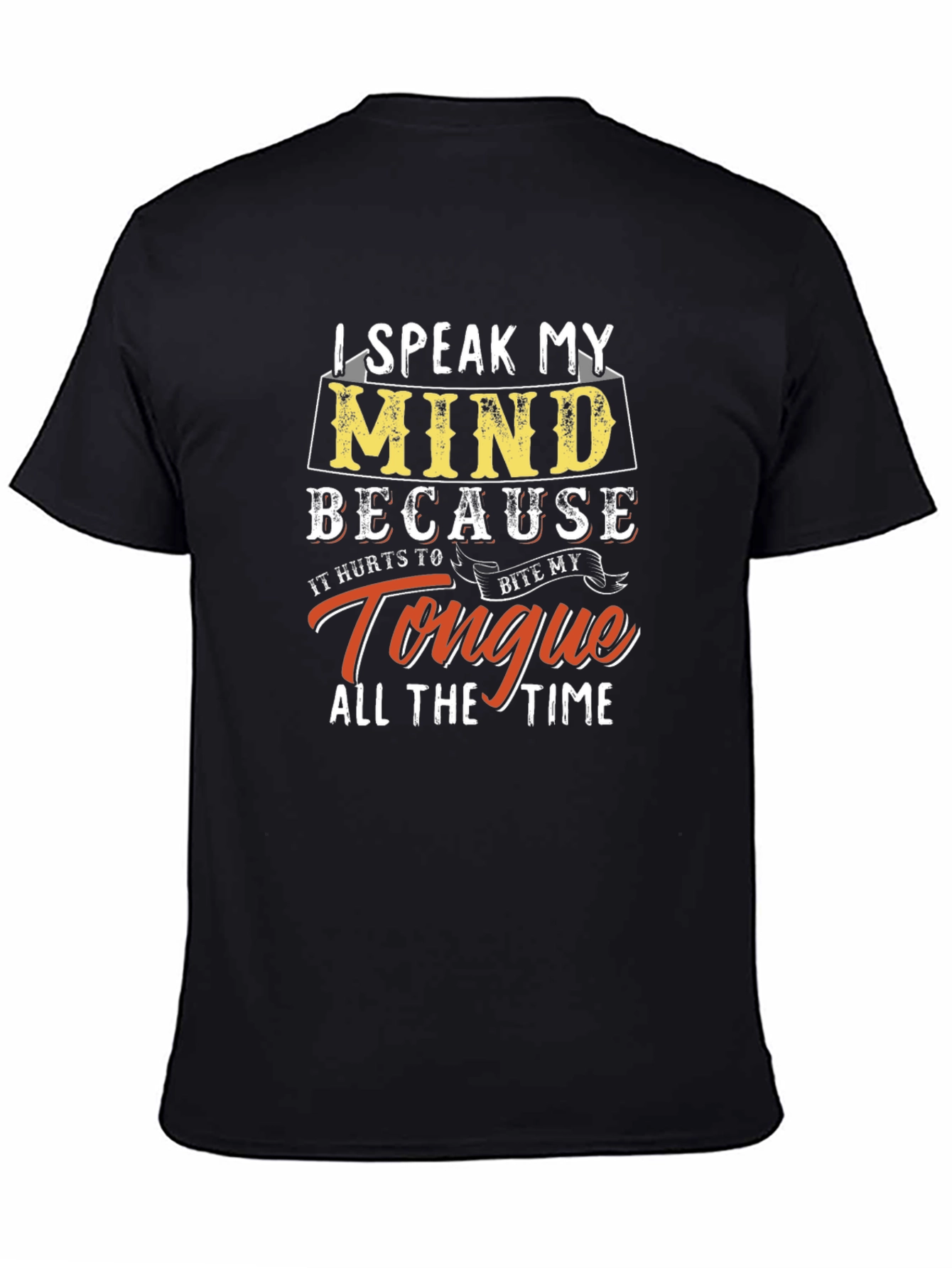 Black Speak My Mind Graphic T-Shirt view 4