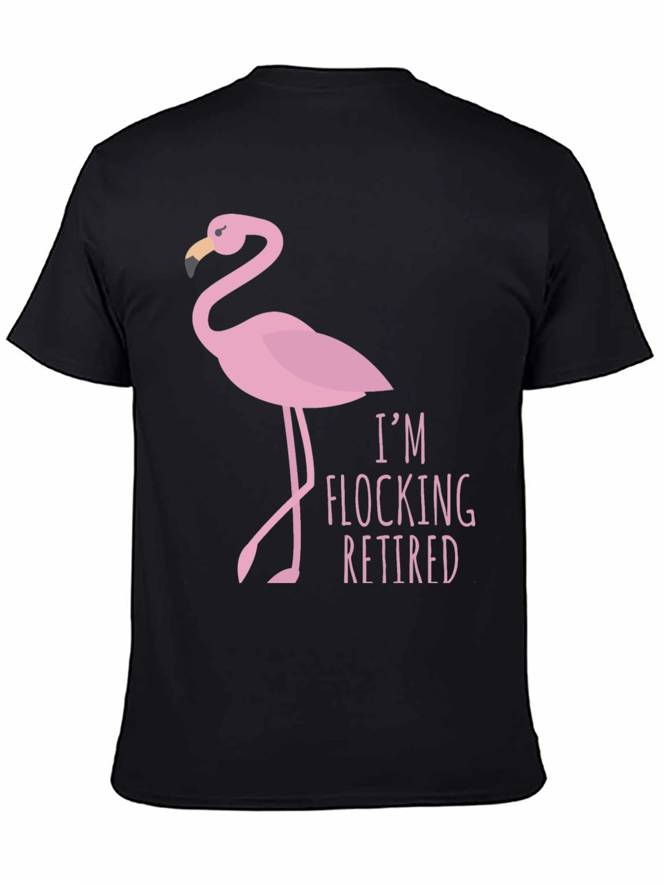 Black I'm Flocking Retired T-Shirt view 4