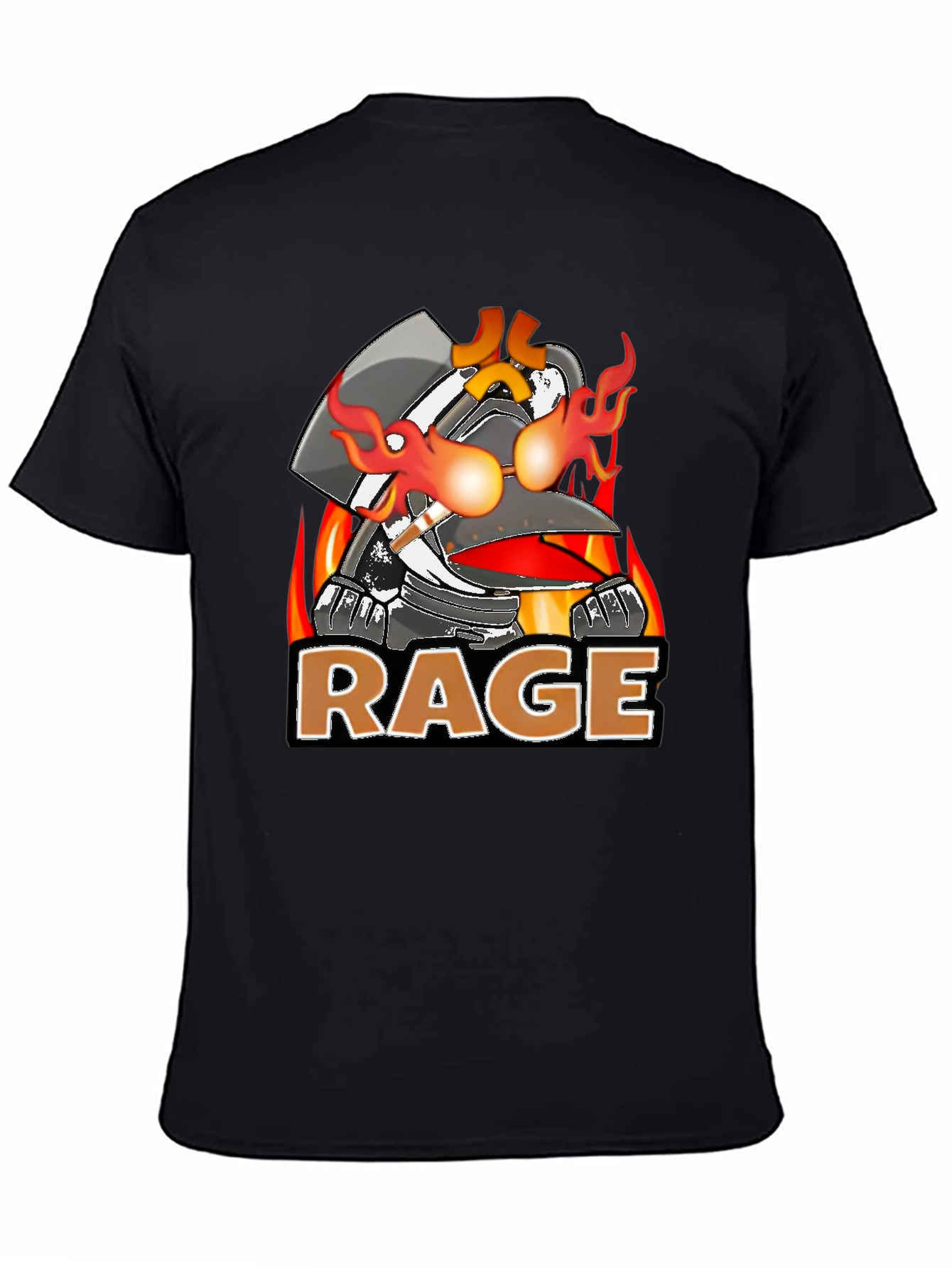 Black RAGE Graphic T-Shirt - Bold & Edgy Design view 4