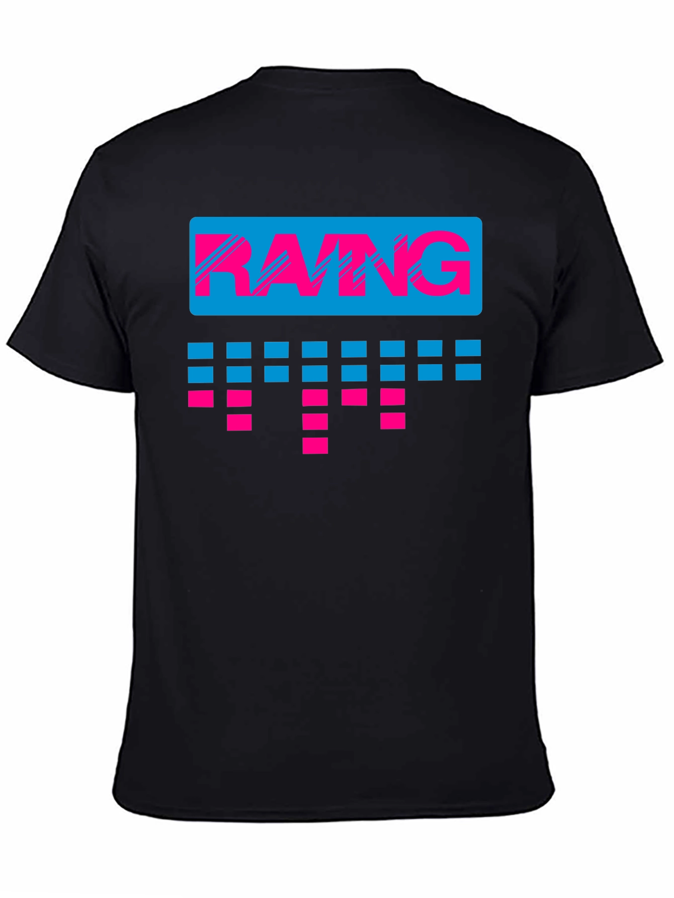 Black Retro RANG Graphic Tee - Cool 80s Style! view 4