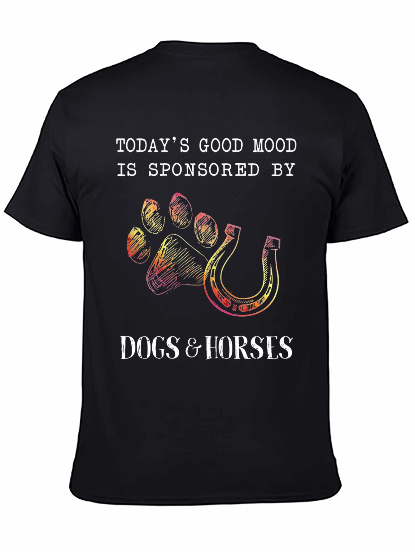 Black Dogs & Horses T-Shirt - Sponsored Good Mood view 4