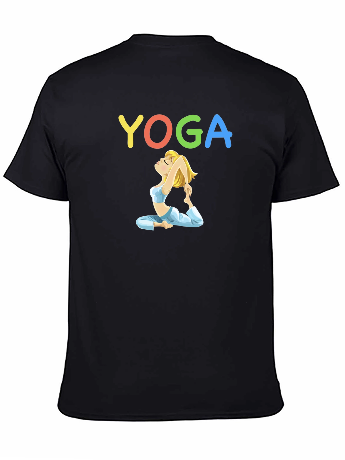 Black Yoga Girl Black T-Shirt view 4