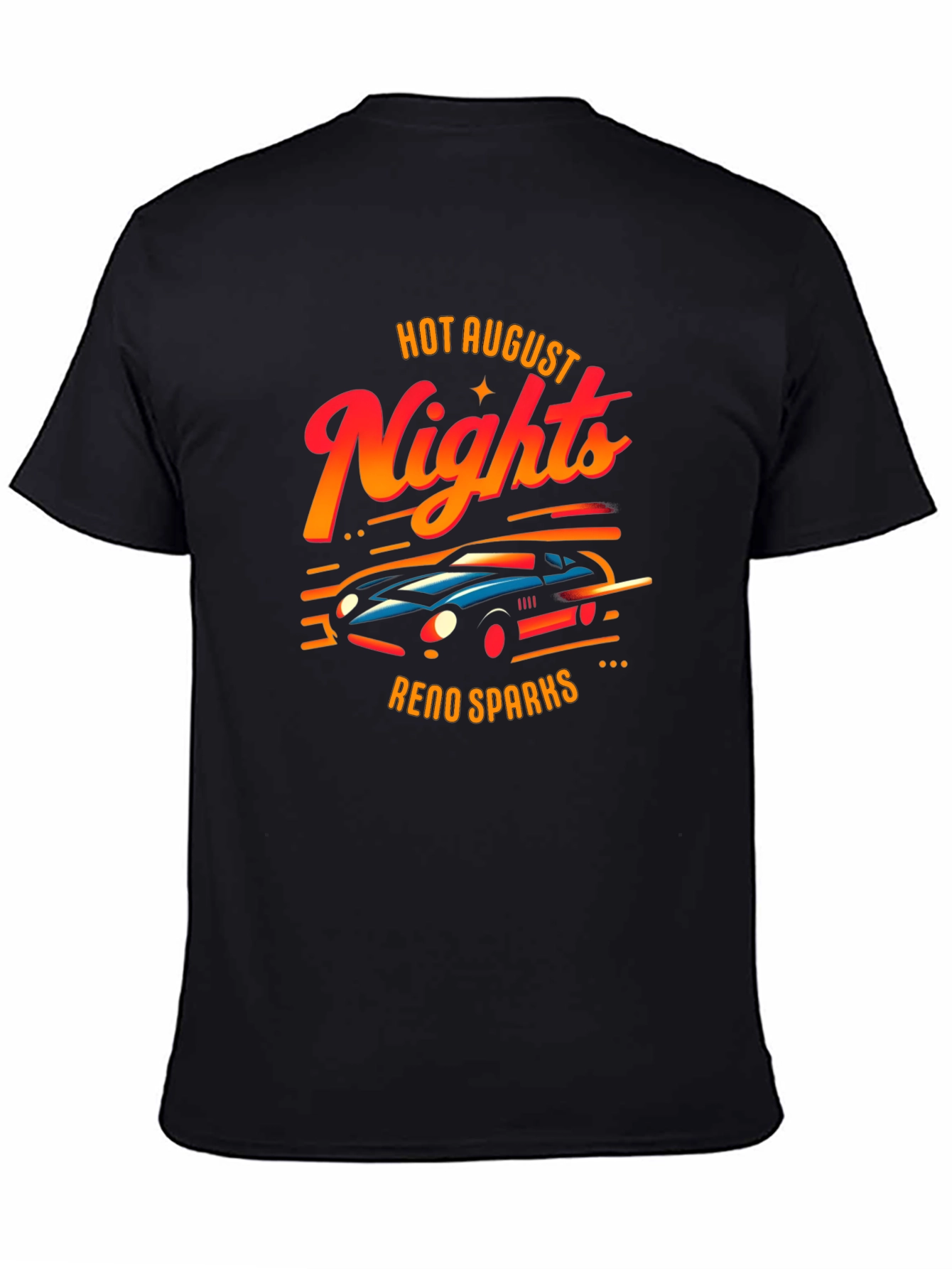 Black Hot August Nights T-Shirt view 4