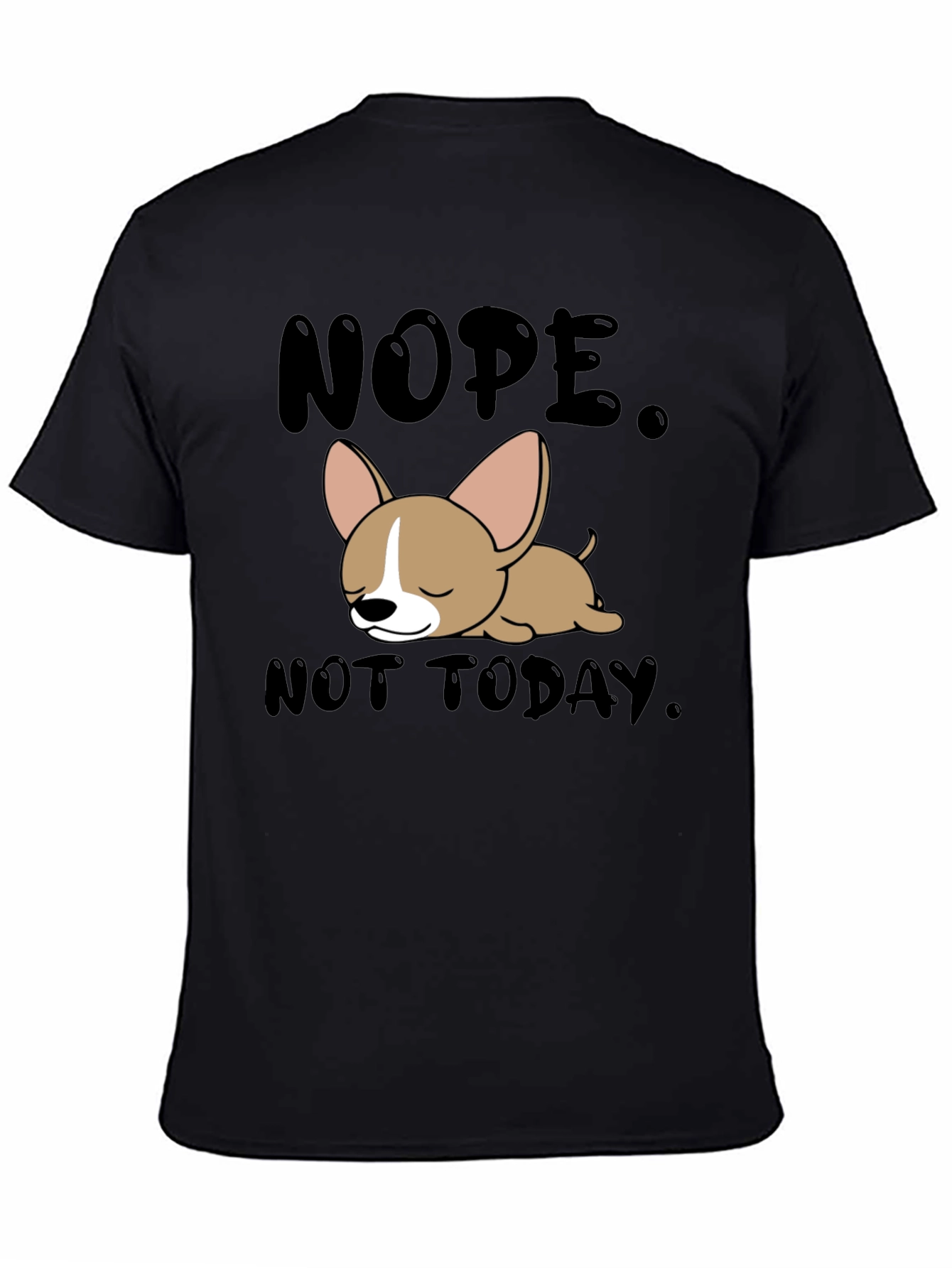 Black Nope Not Today Graphic T-Shirt view 4