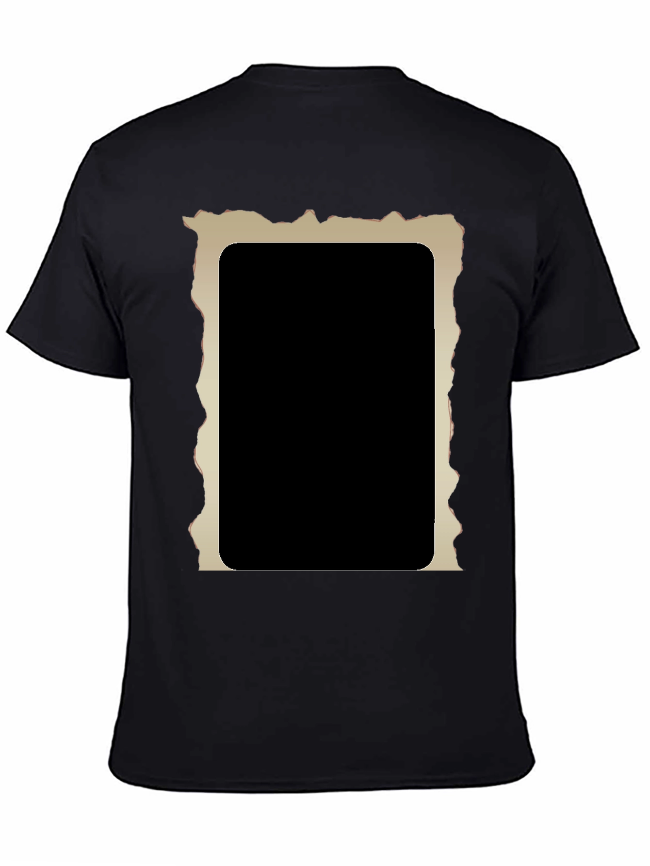 Black Edgy Graphic Tee - Ripped Frame Black Shirt view 4