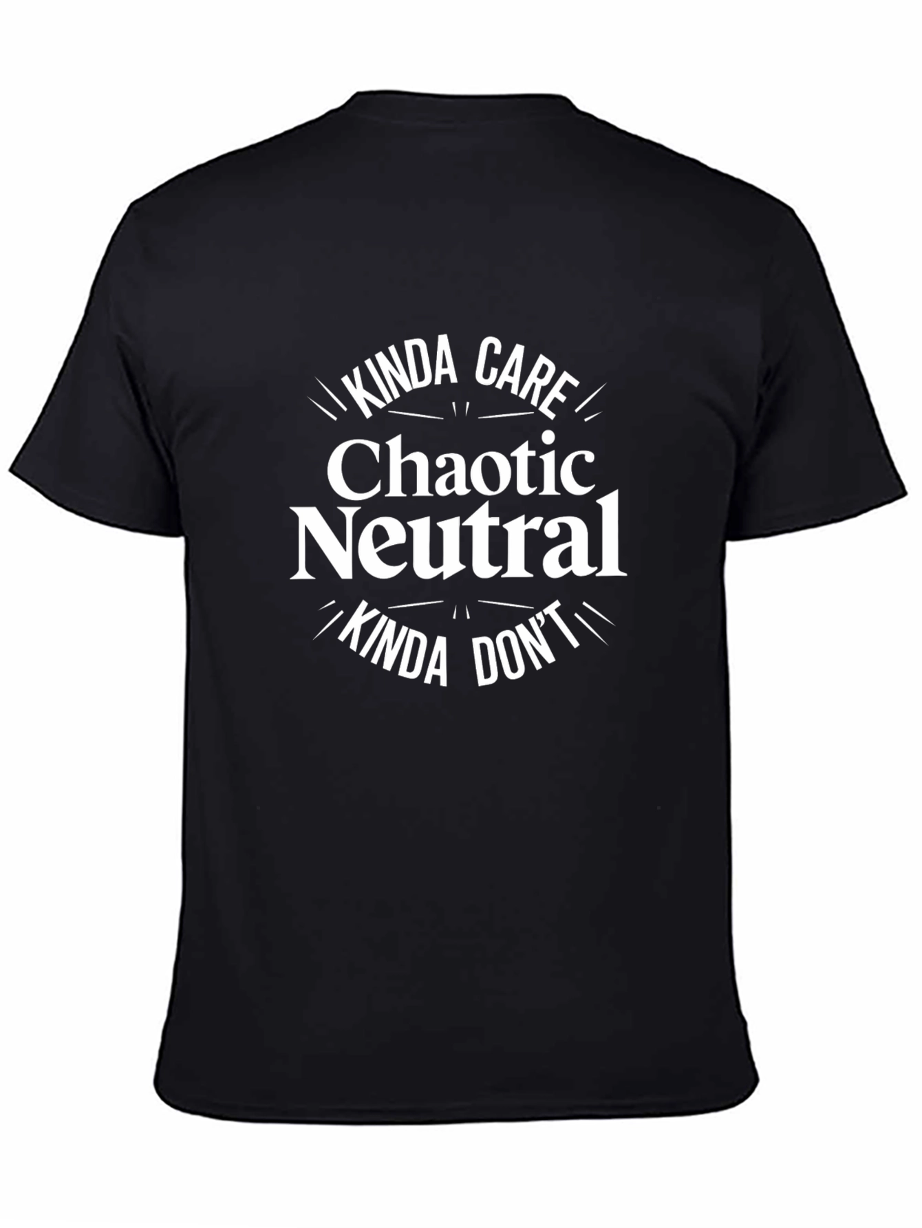 Black Chaotic Neutral Graphic T-Shirt view 4