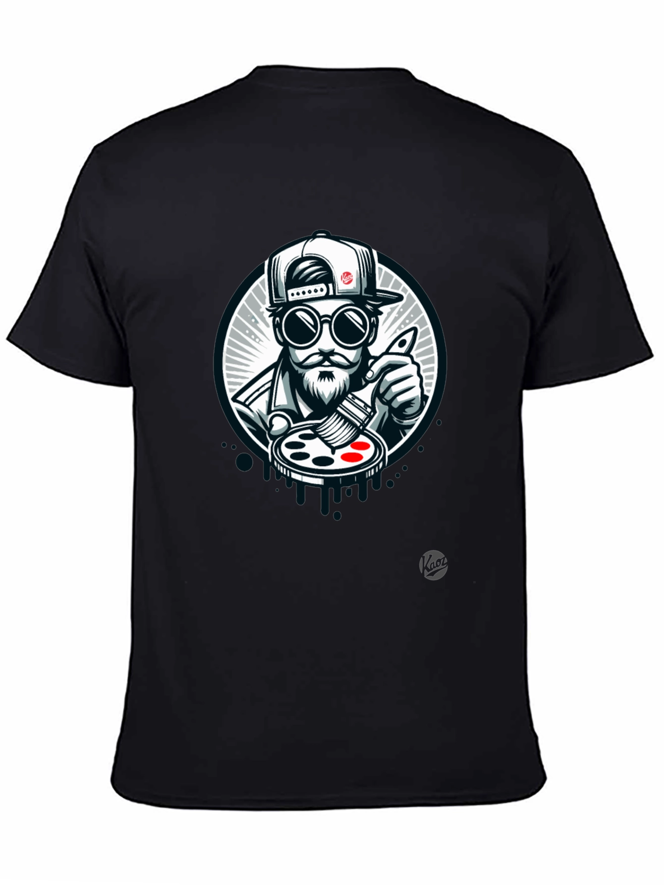 Black Painter T-Shirt - Unique Graphic Tee view 4