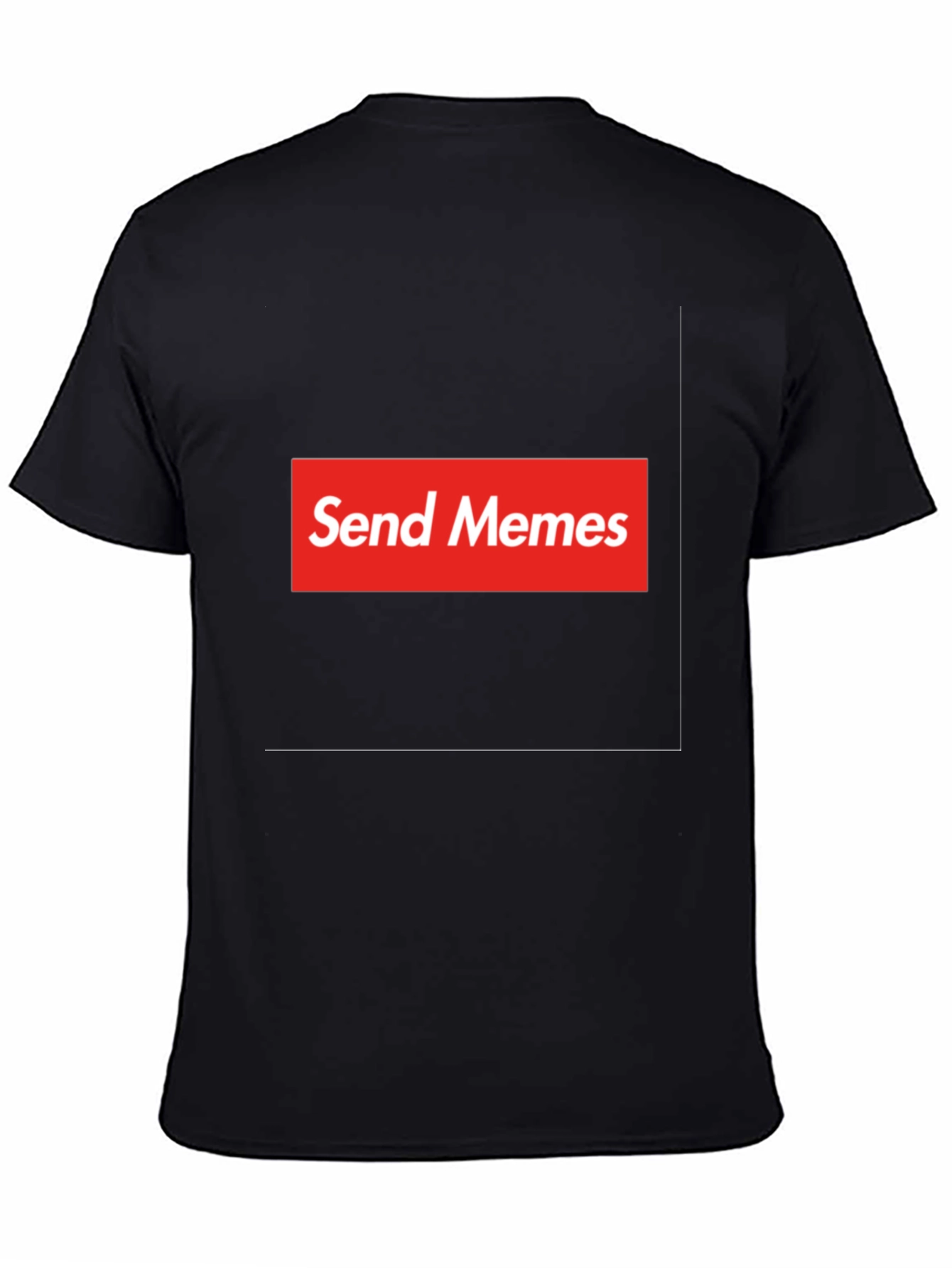 Black Send Memes Graphic Tee - Supreme Parody view 4