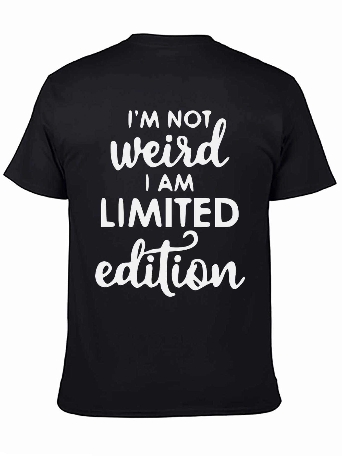 Black I'm Not Weird Limited Edition Graphic Tee view 4