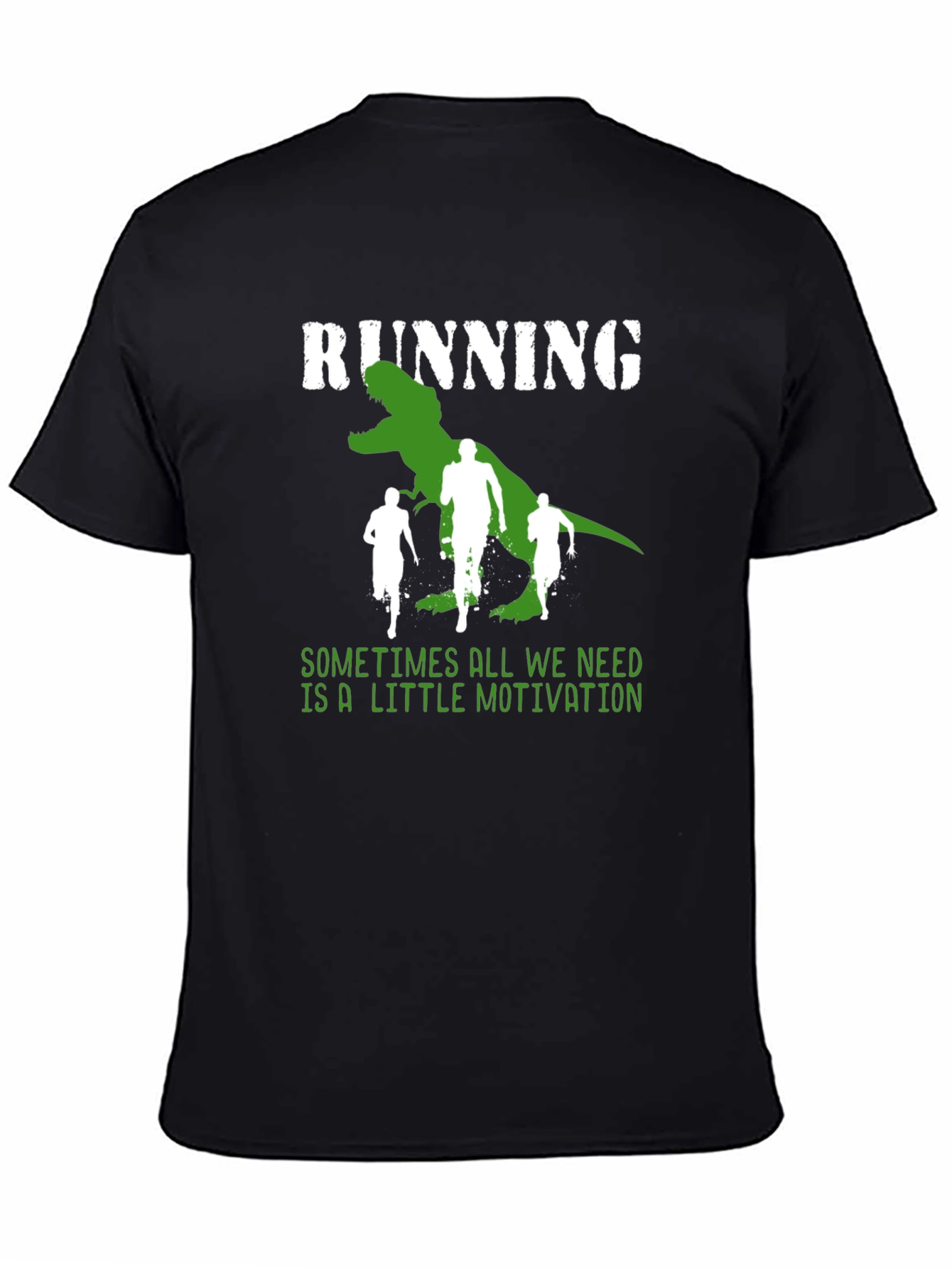 Black Running T-Rex Motivation Tee view 4