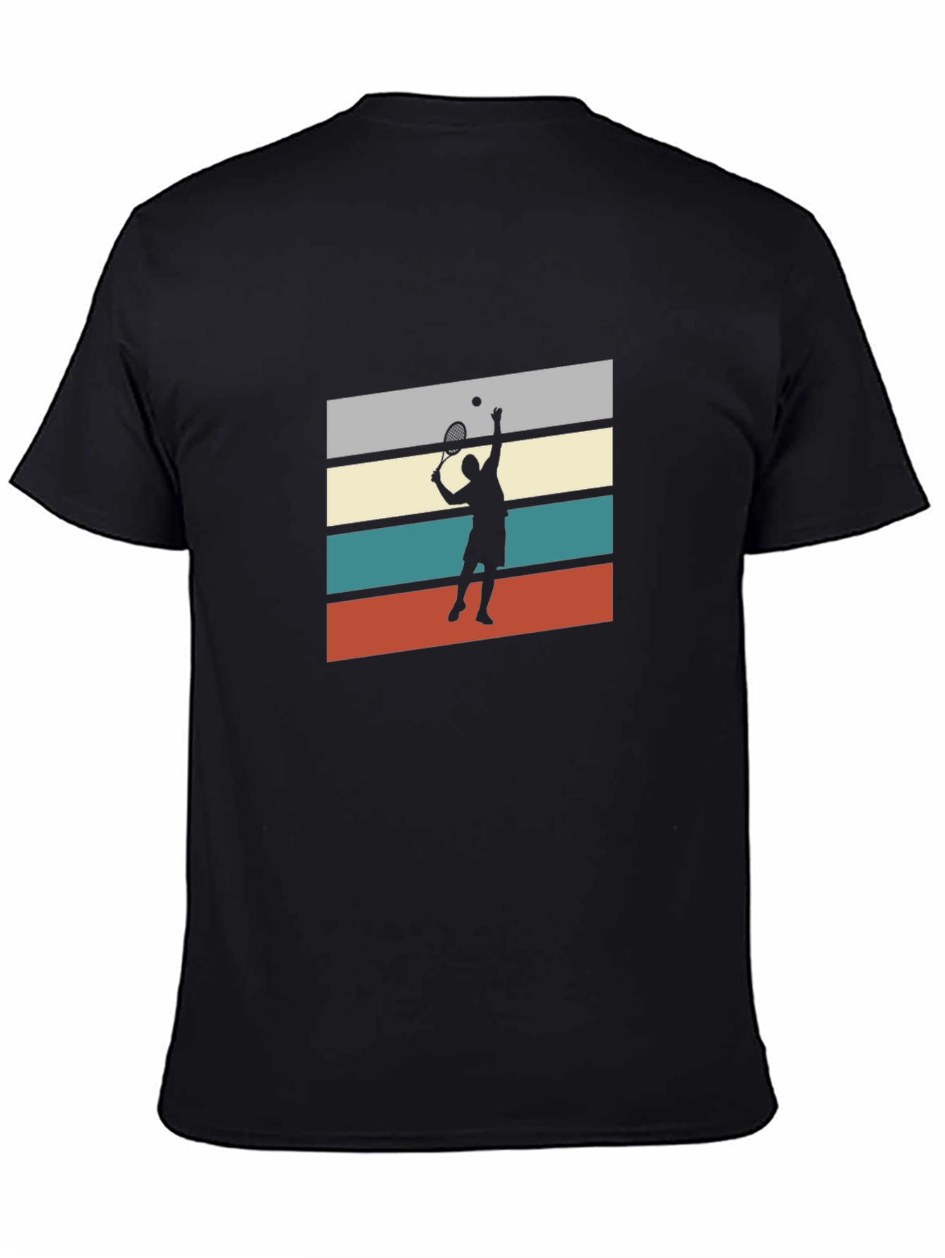 Retro Tennis Player Graphic Tee - 4