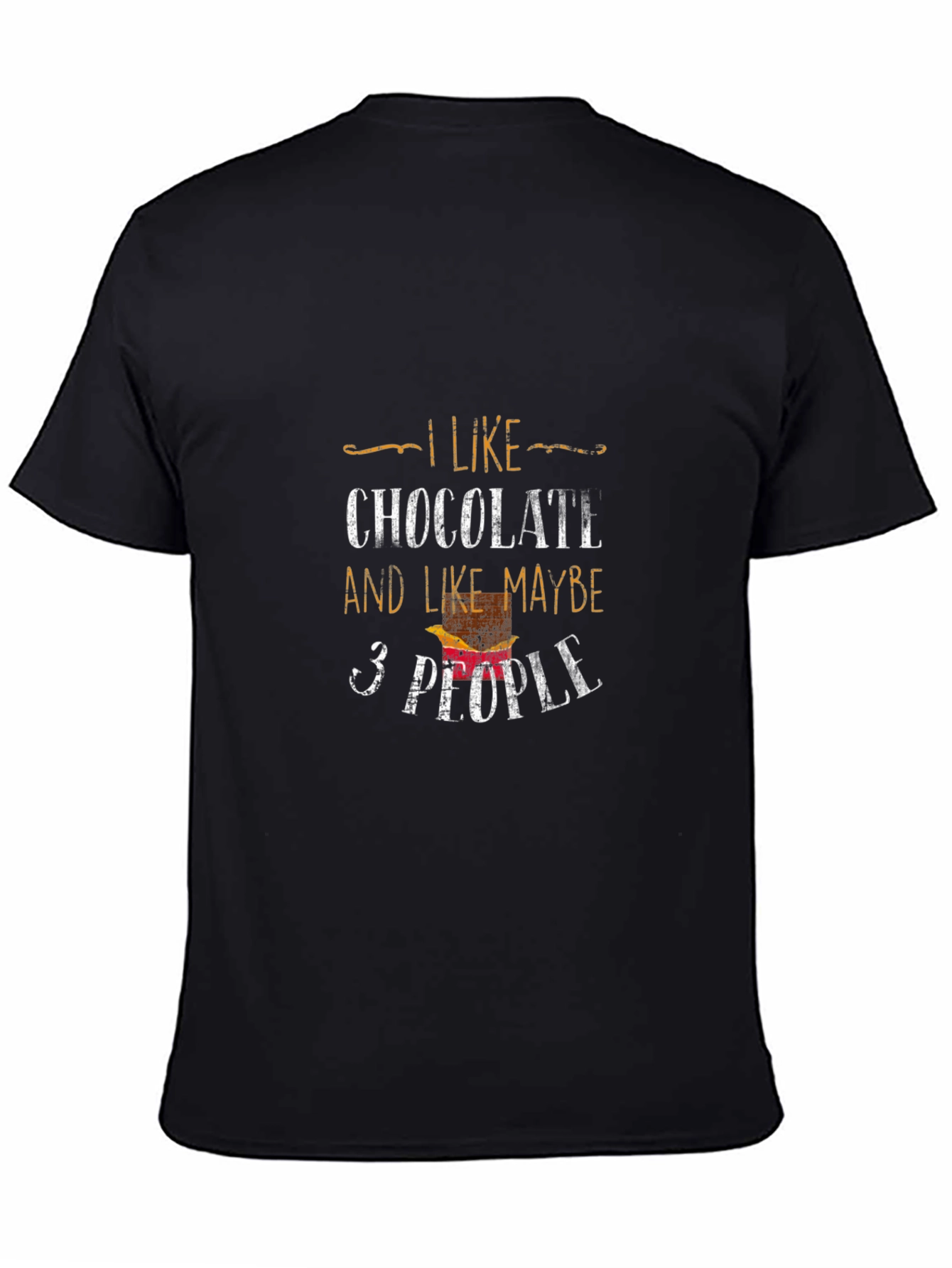 Black Chocolate Lover Graphic Tee - Funny Sarcastic Shirt view 4