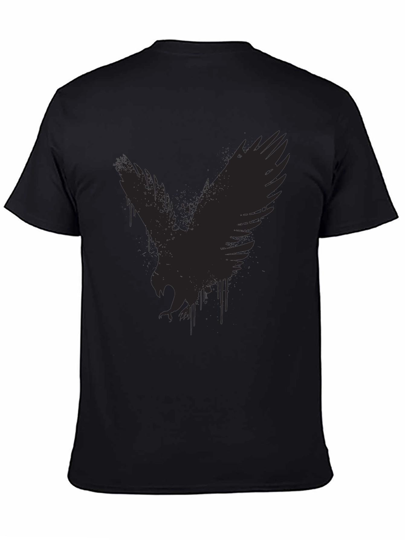 Black Black Eagle Graphic Tee - Men's Casual Shirt view 4