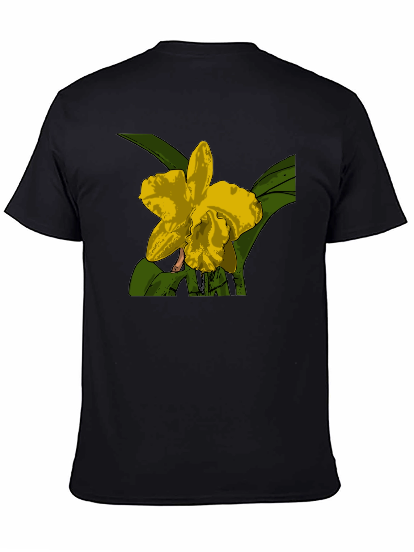 Black Orchid Graphic Tee - Black Cotton Blend view 4