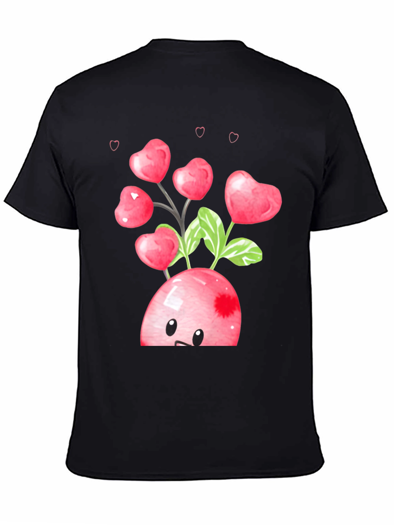 Black Heart Cherry Valentine's Day Graphic Tee view 4