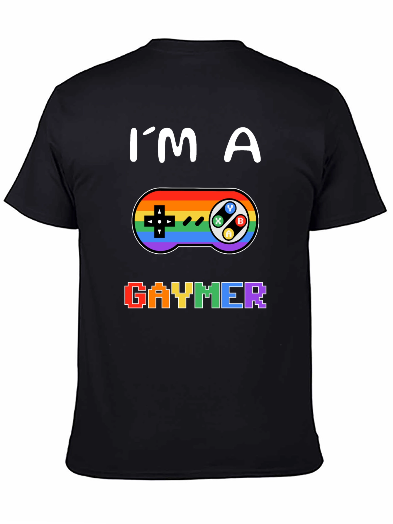 Black Gaymer T-Shirt - Pride LGBT Gamer Tee view 4