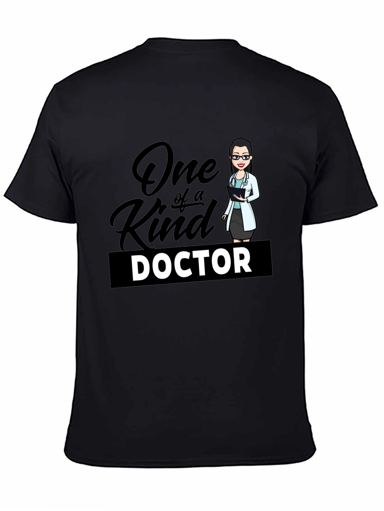 Black One of a Kind Doctor T-Shirt - Black Cotton Blend view 4