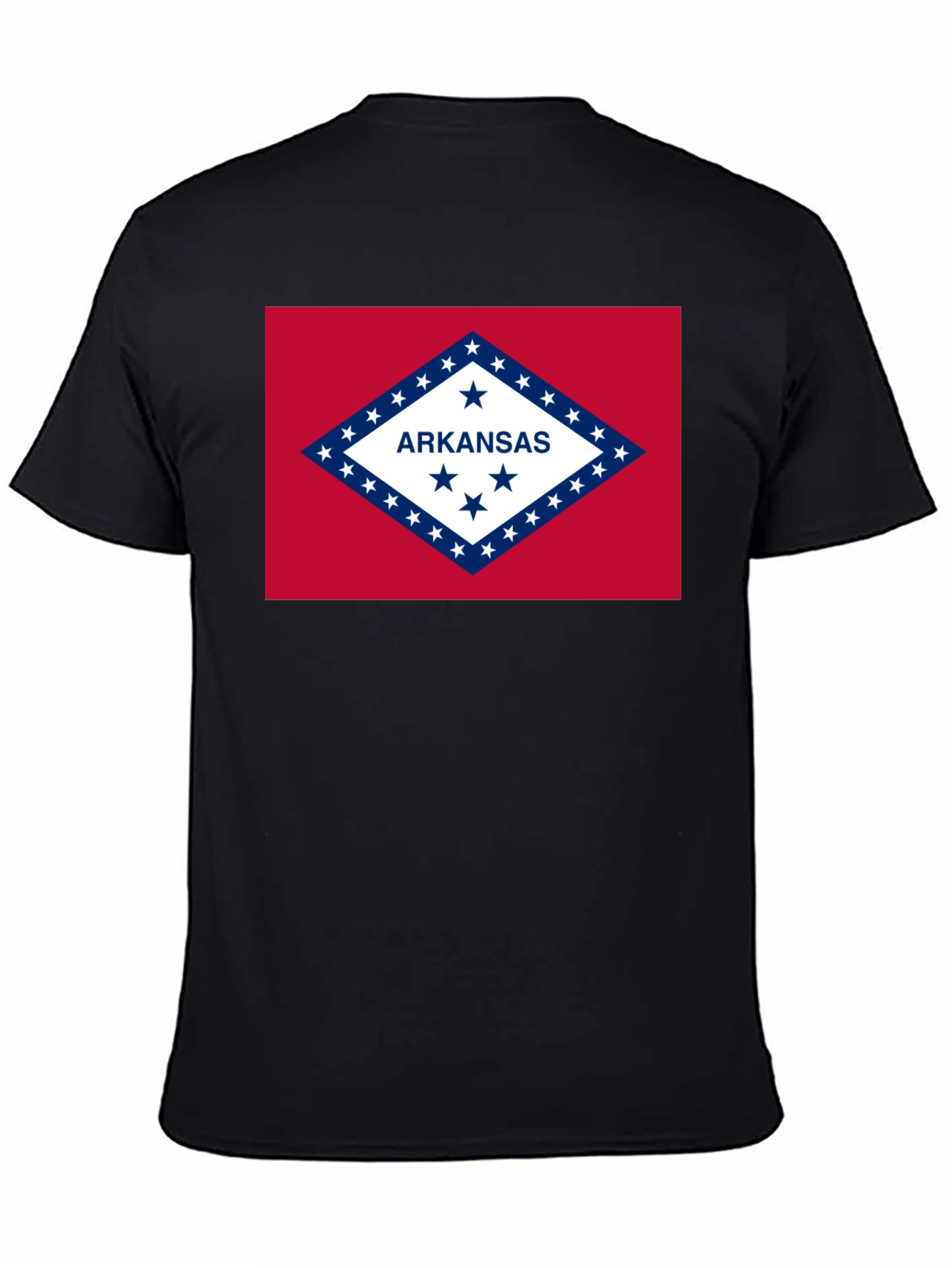 Black Arkansas Flag T-Shirt, State Pride Tee view 4