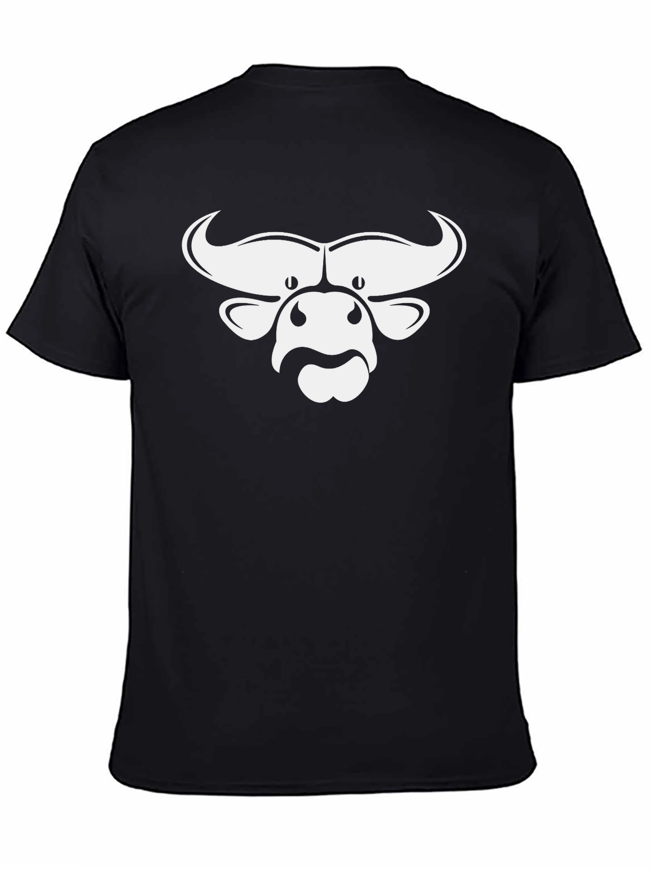 Black Bull Graphic Tee - Black Short Sleeve Cotton Shirt view 4