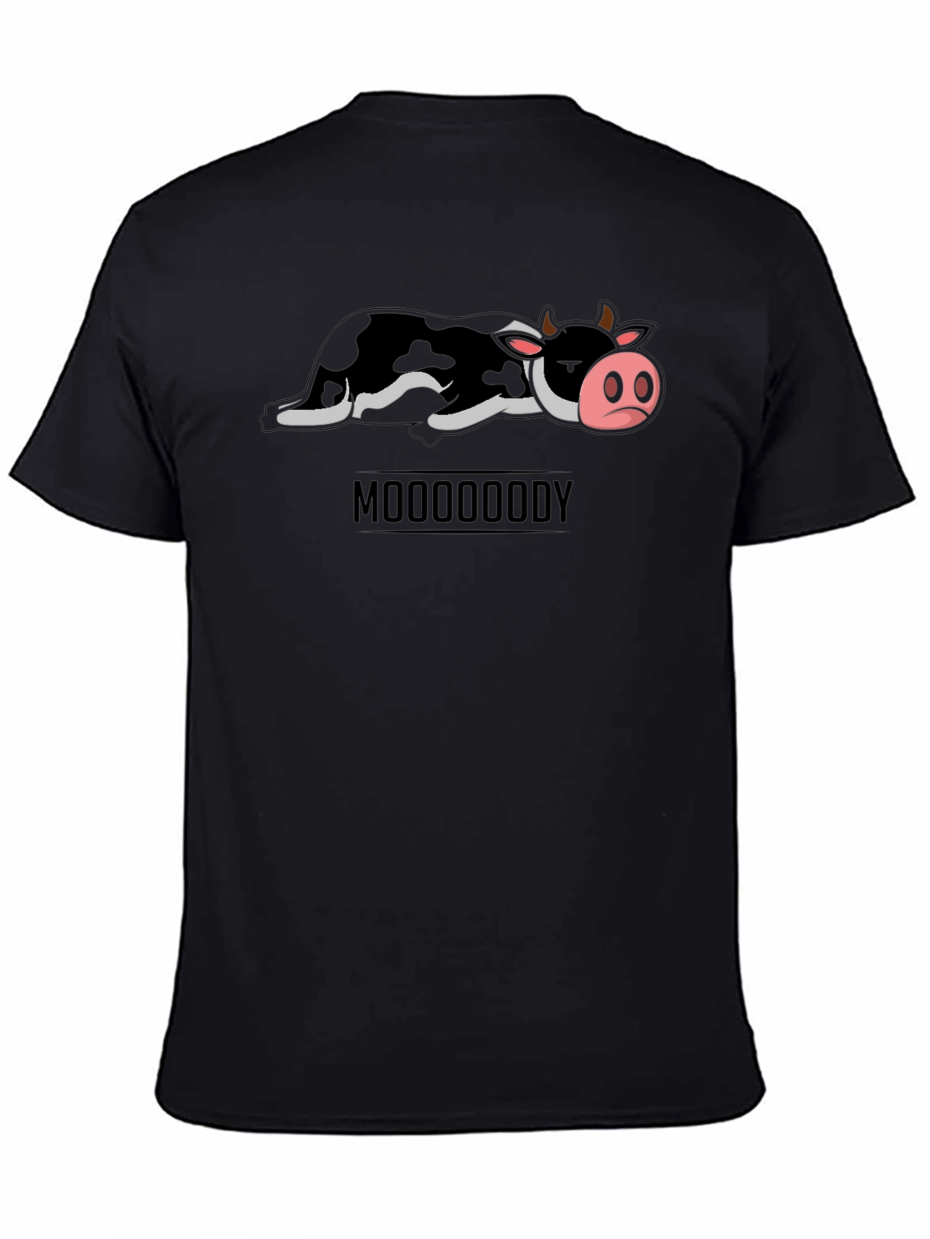 Mooooody Graphic Tee - Funny Cow Design - 4