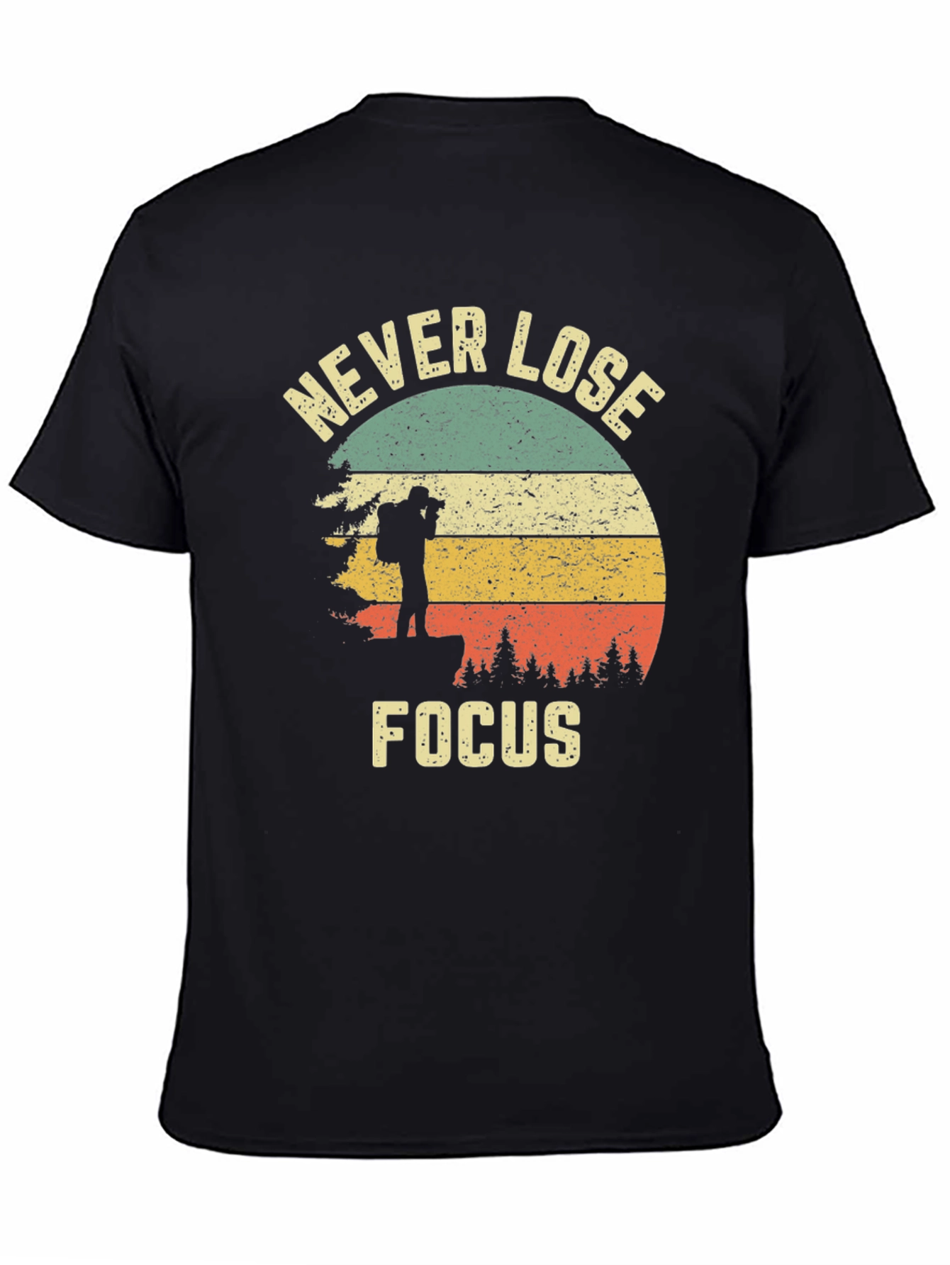 Black Never Lose Focus Graphic Tee view 4