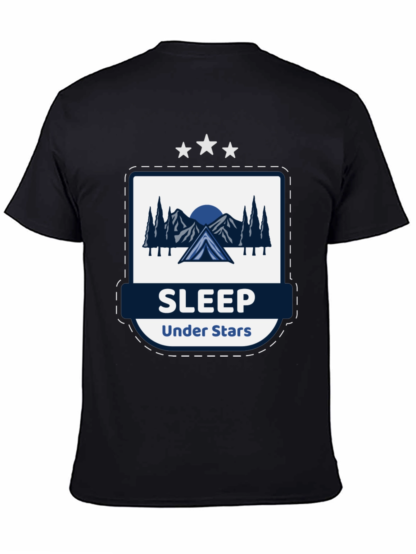 Black Sleep Under Stars Graphic T-Shirt view 4