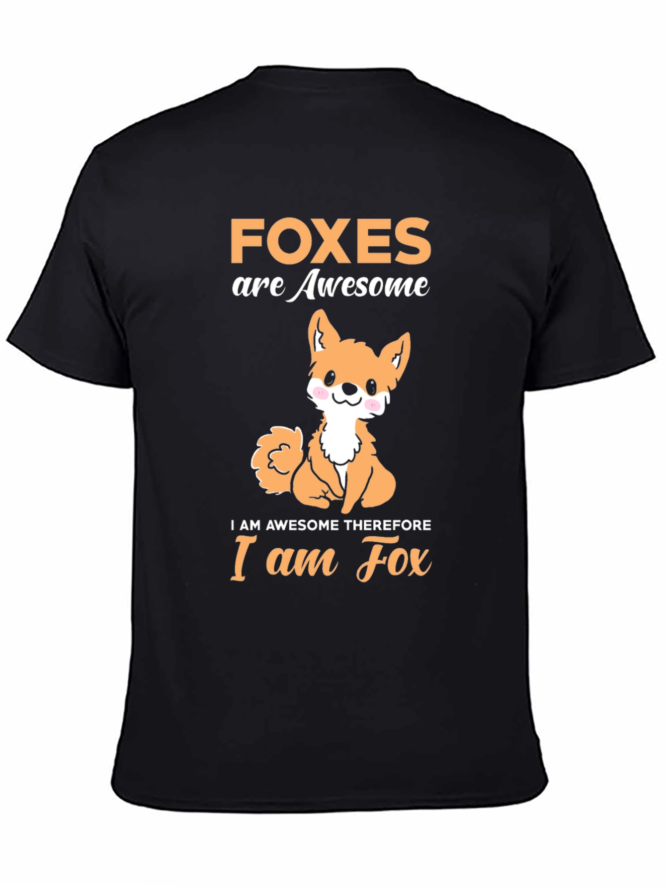 Black Foxes are Awesome Graphic T-Shirt view 4