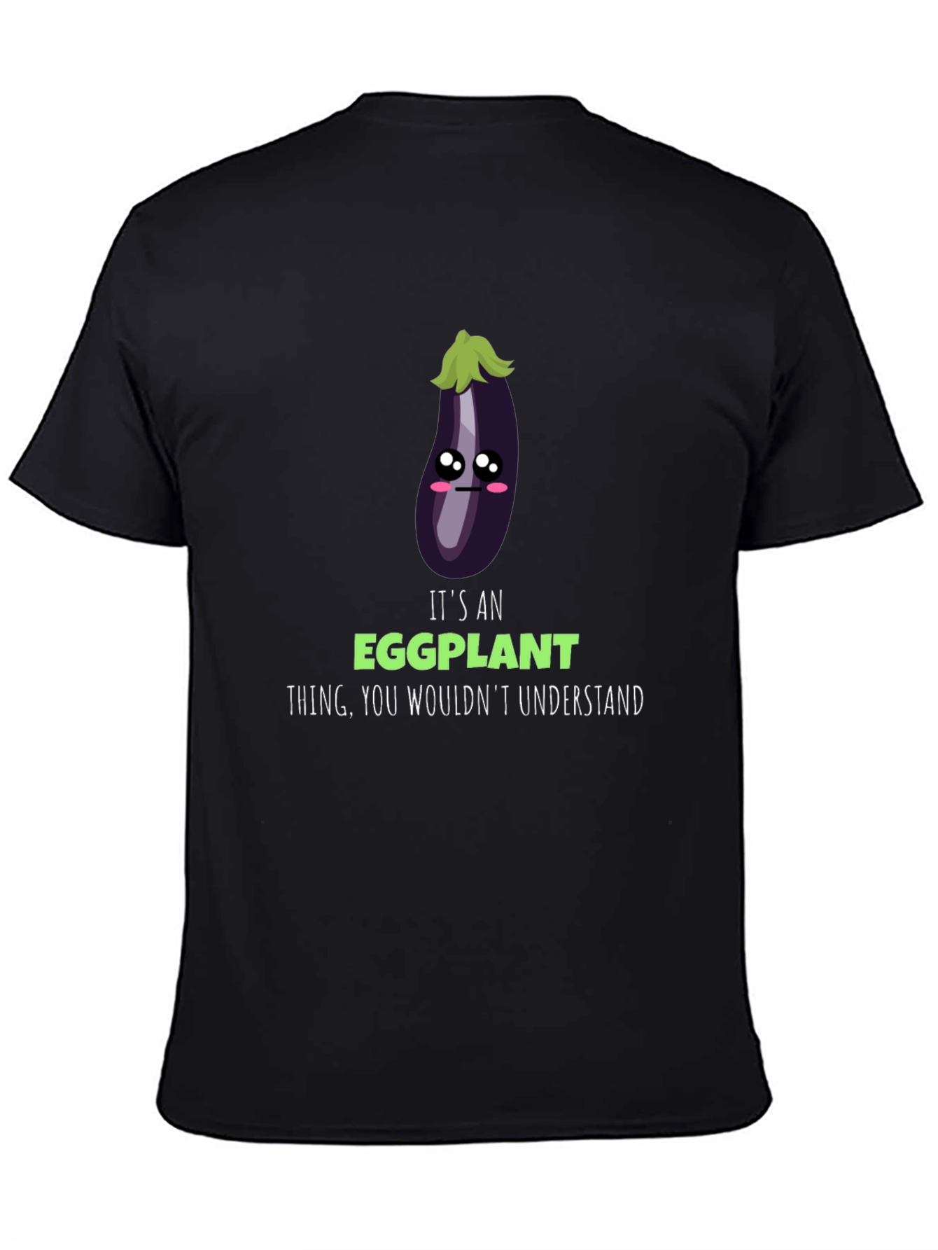 Black It's an Eggplant Thing - Funny Graphic T-Shirt view 4