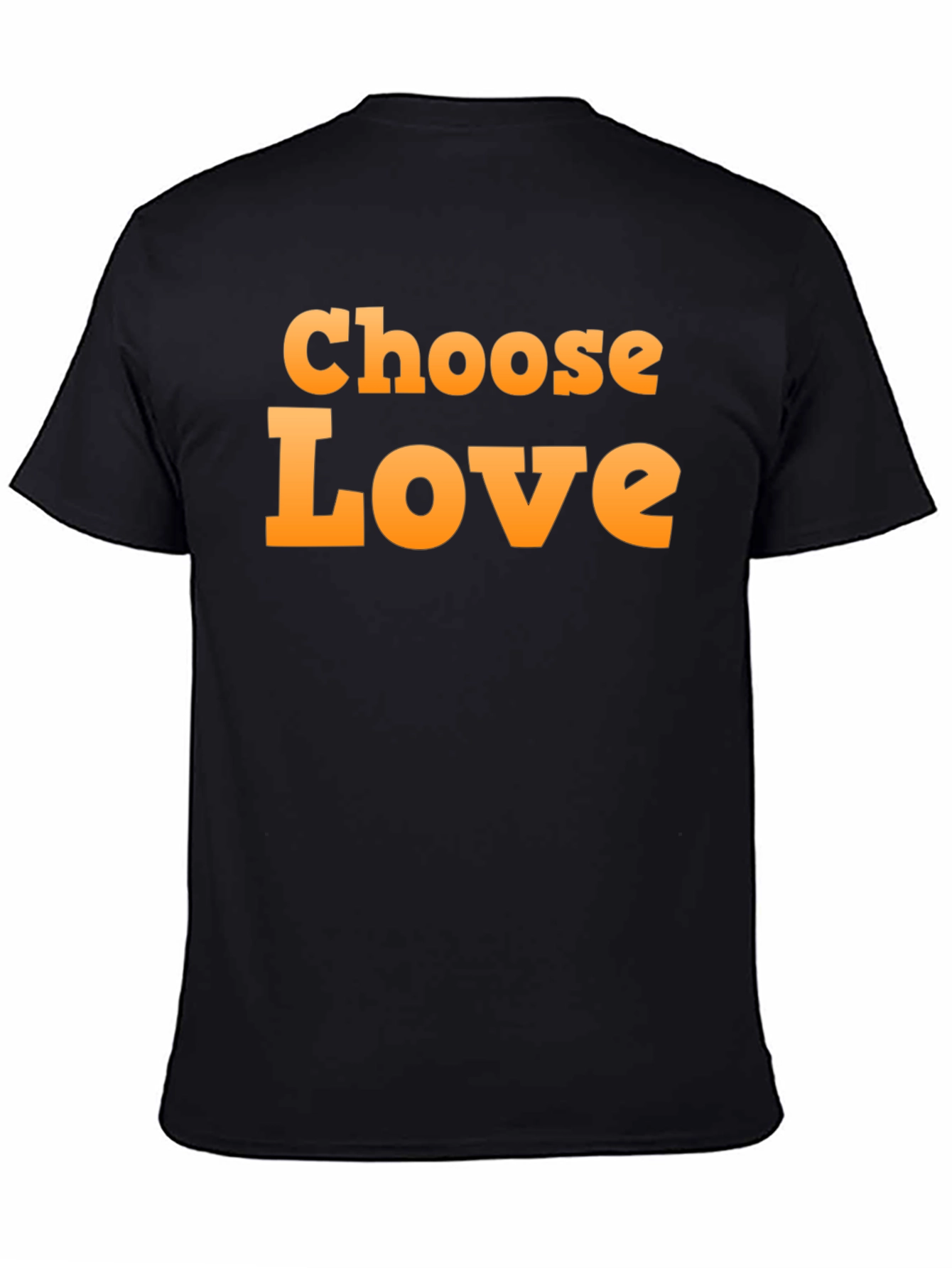 Black Choose Love Graphic Black T-Shirt view 4