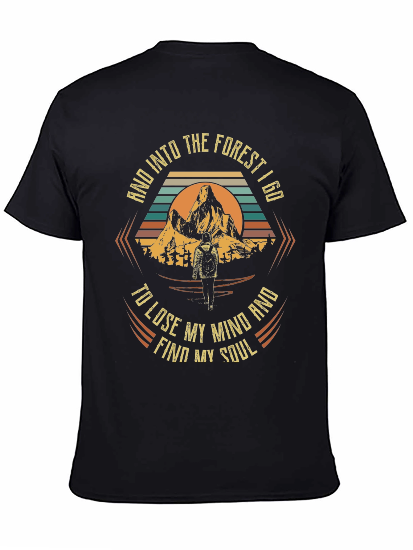 Black Into The Forest T-Shirt: Find Your Soul view 4