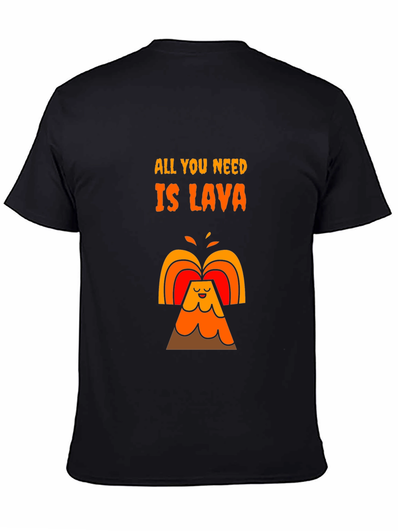 Black Funny Lava T-Shirt - All You Need Is Lava Volcano Tee view 4