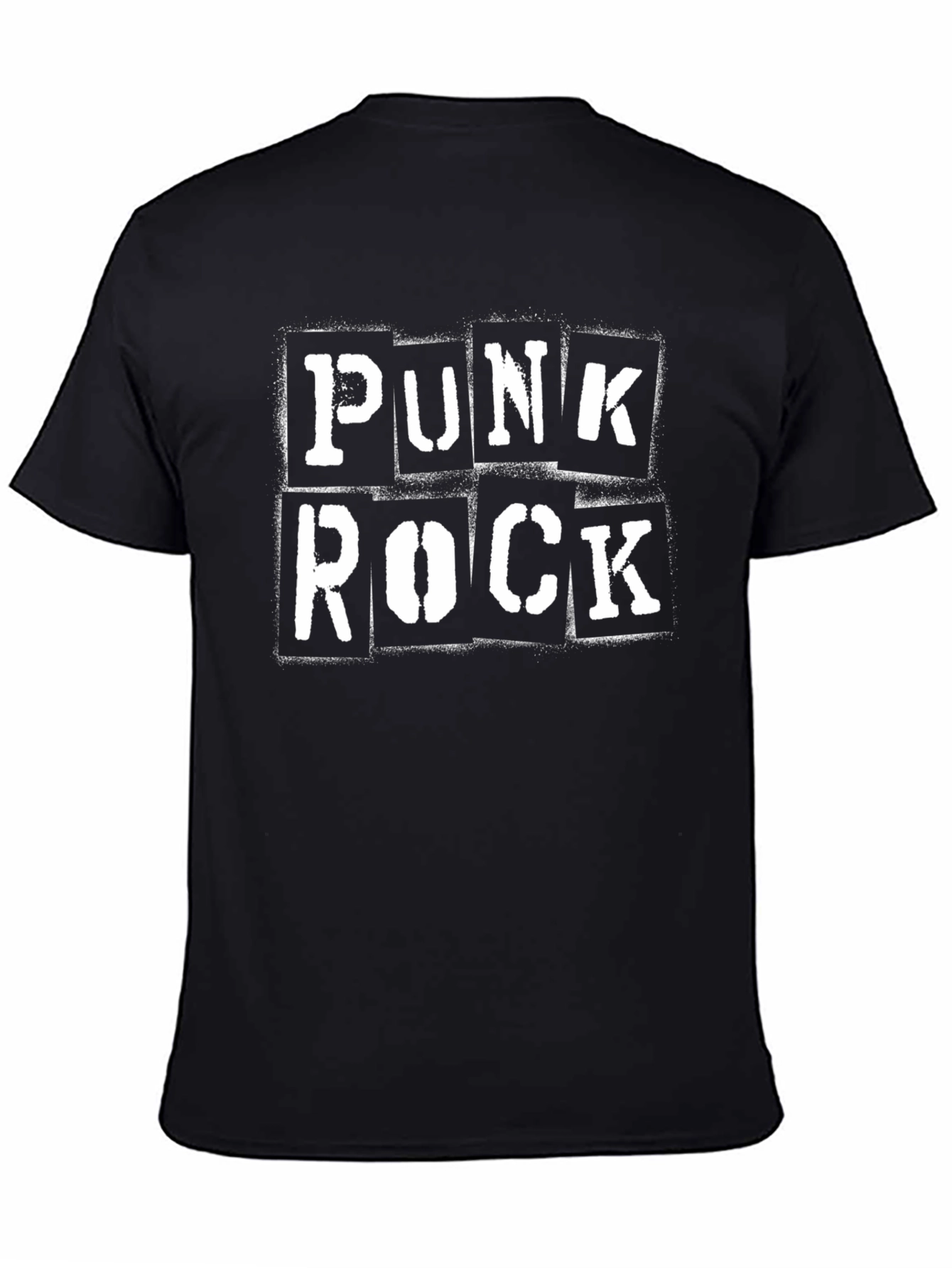 Black Punk Rock Graphic T-Shirt - Classic Style view 4